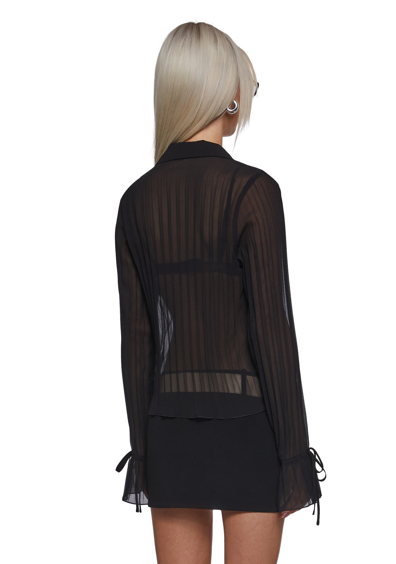 Bayonetta Sheer Pleated Blouse