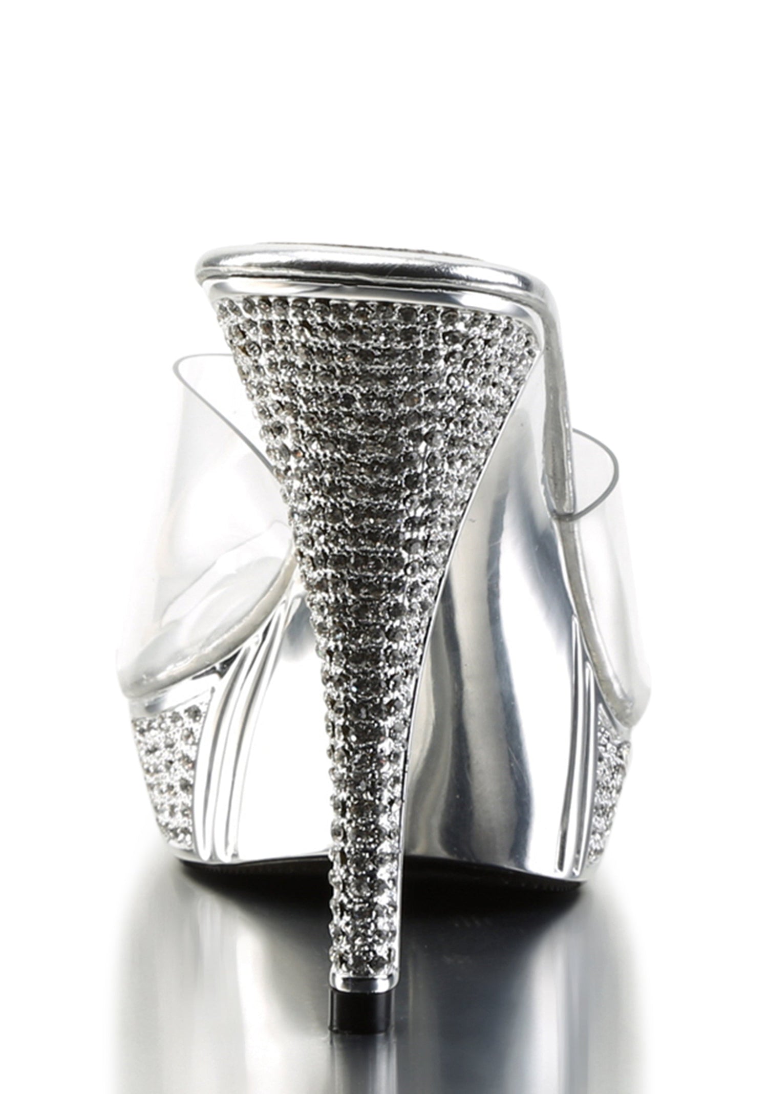 Elegant-401 Platform Slide-Silver Chrome