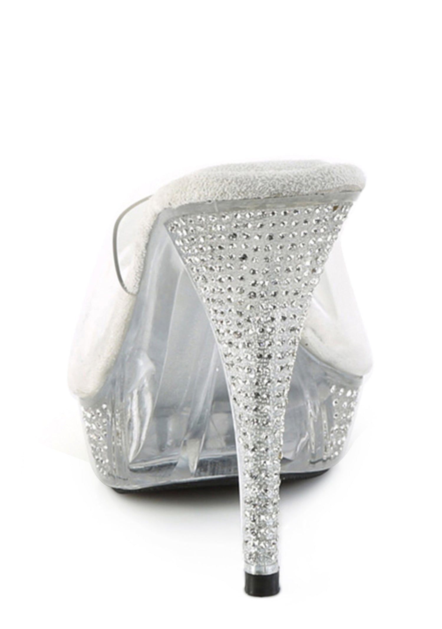 Elegant-401 Rhinestone Platform Slides