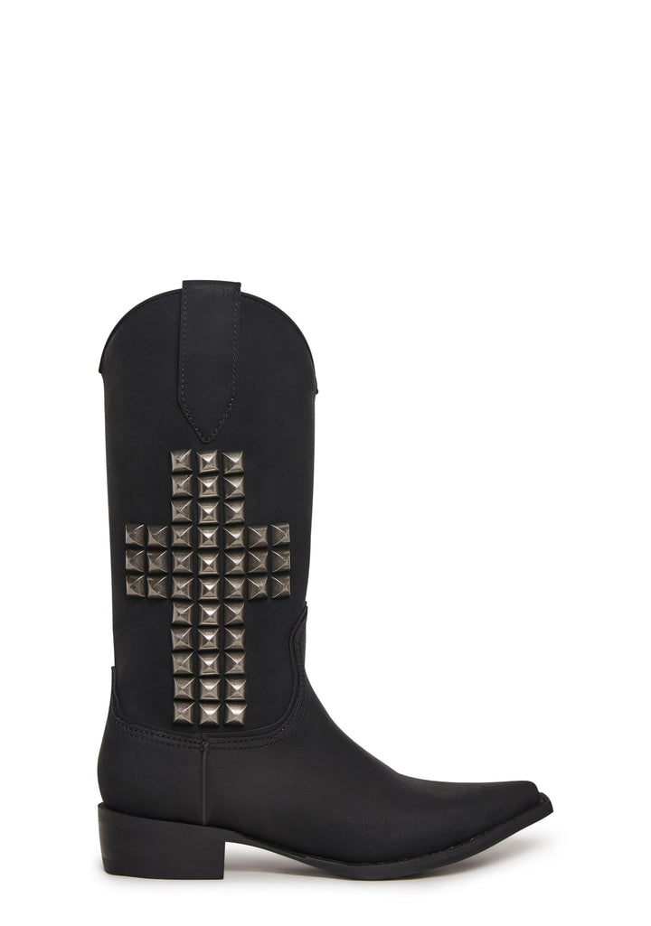 Exodus Studded Cross Cowboy Boot