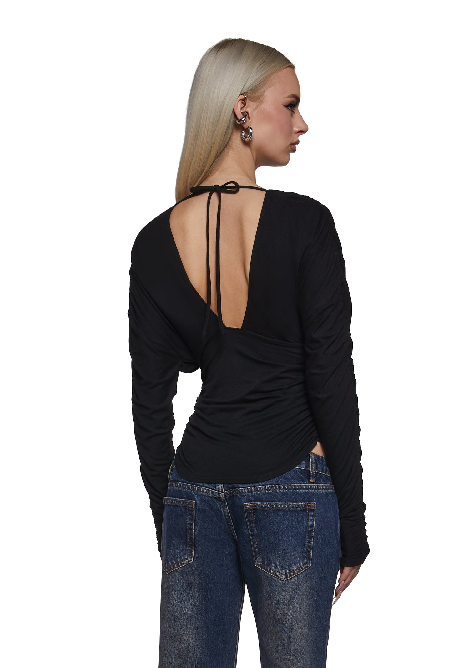 Kimi Draped Deep V Neckline Top