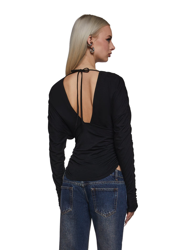 Kimi Draped Deep V Neckline Top
