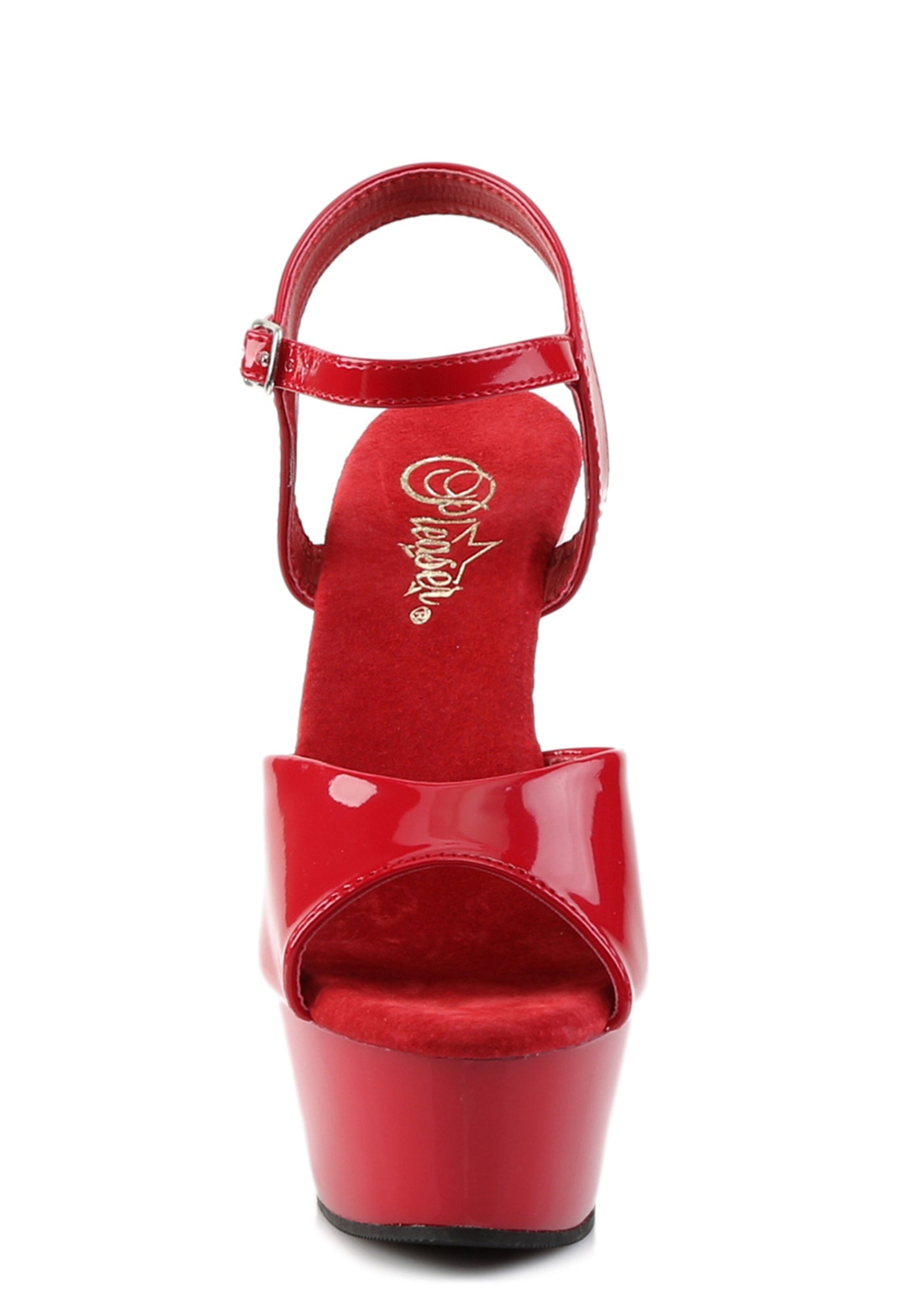 Kiss-209 Platform Ankle Strap Sandals - Red