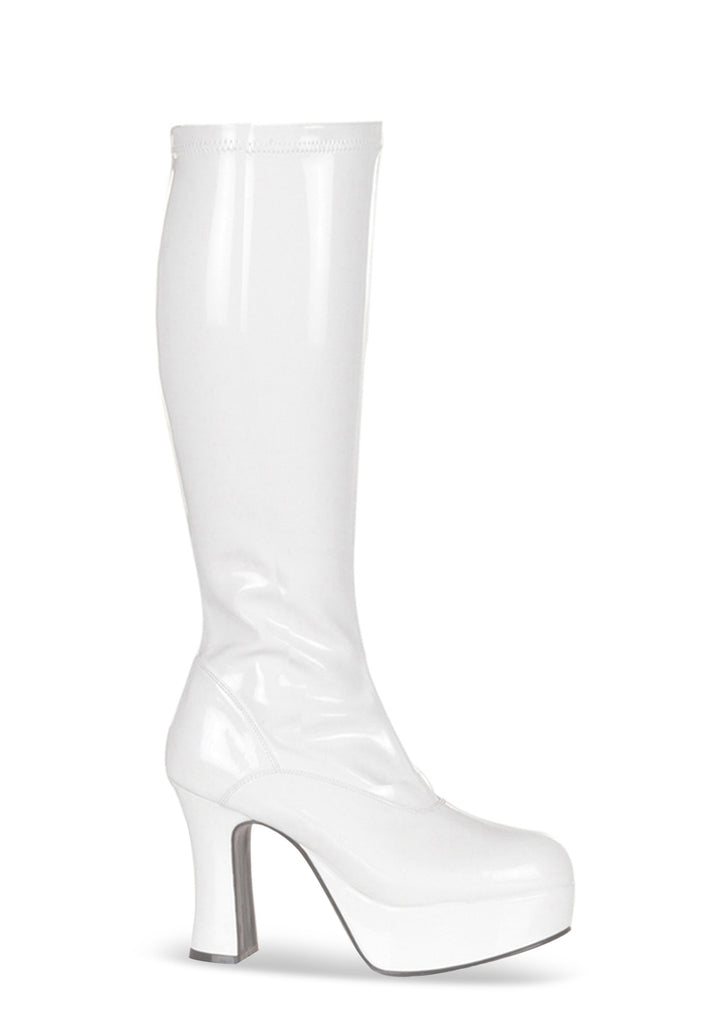 Exotica 2000 Platform Gogo Boots - White