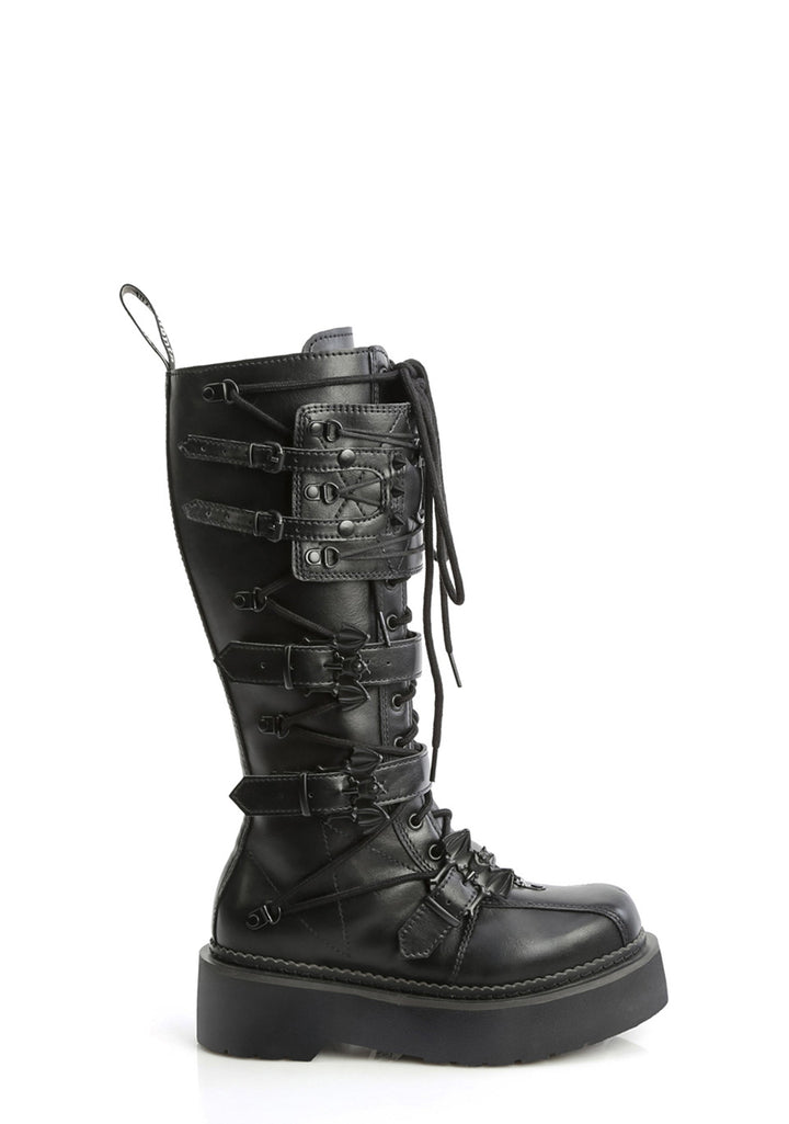 Rebel-200 Platform Knee High Boots