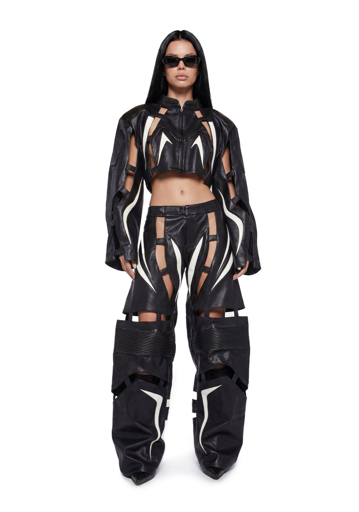 Octane Floating Moto Pants - Blk/Wht