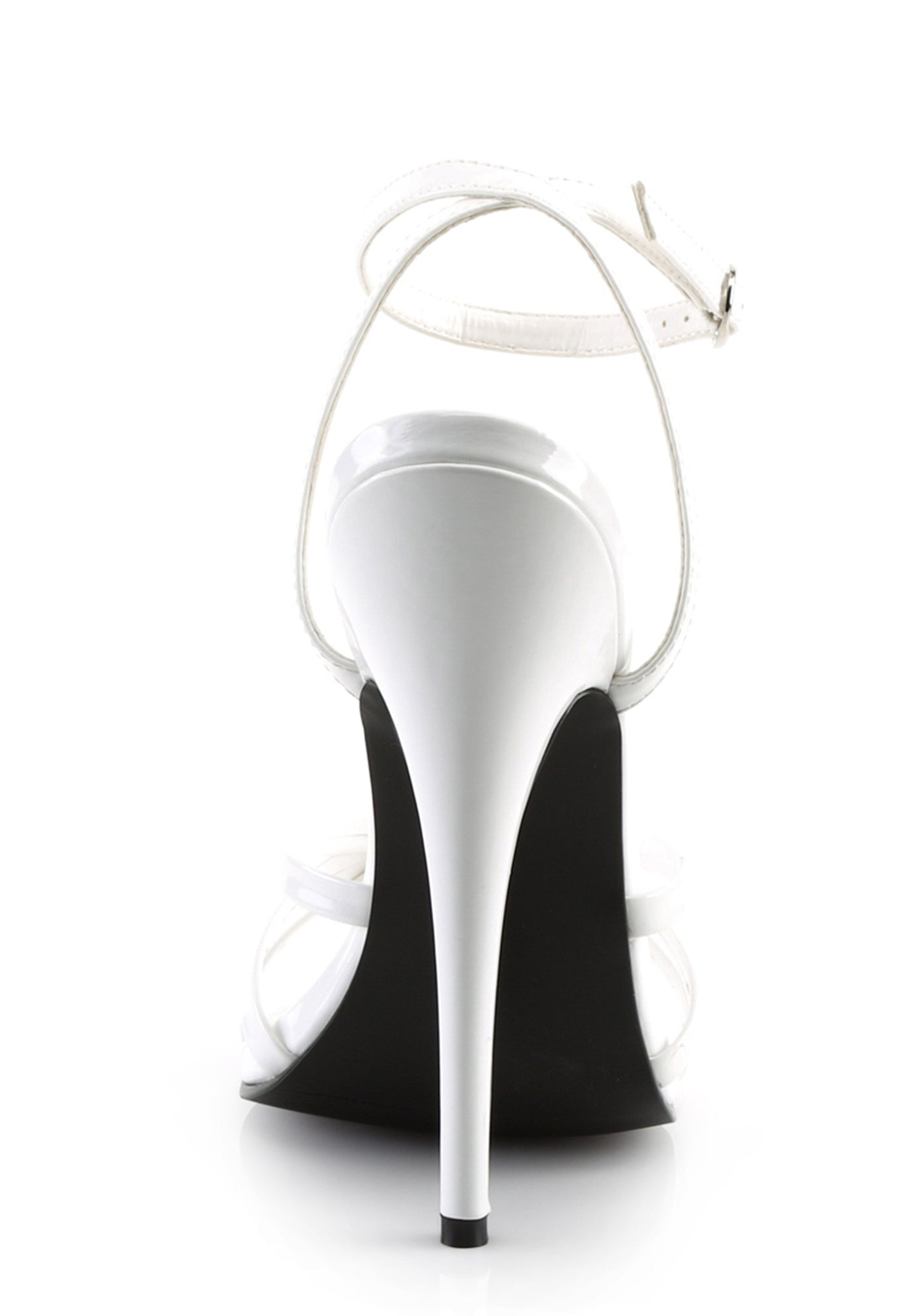 Domina-108 Strappy Ankle Wrap Sandals-White
