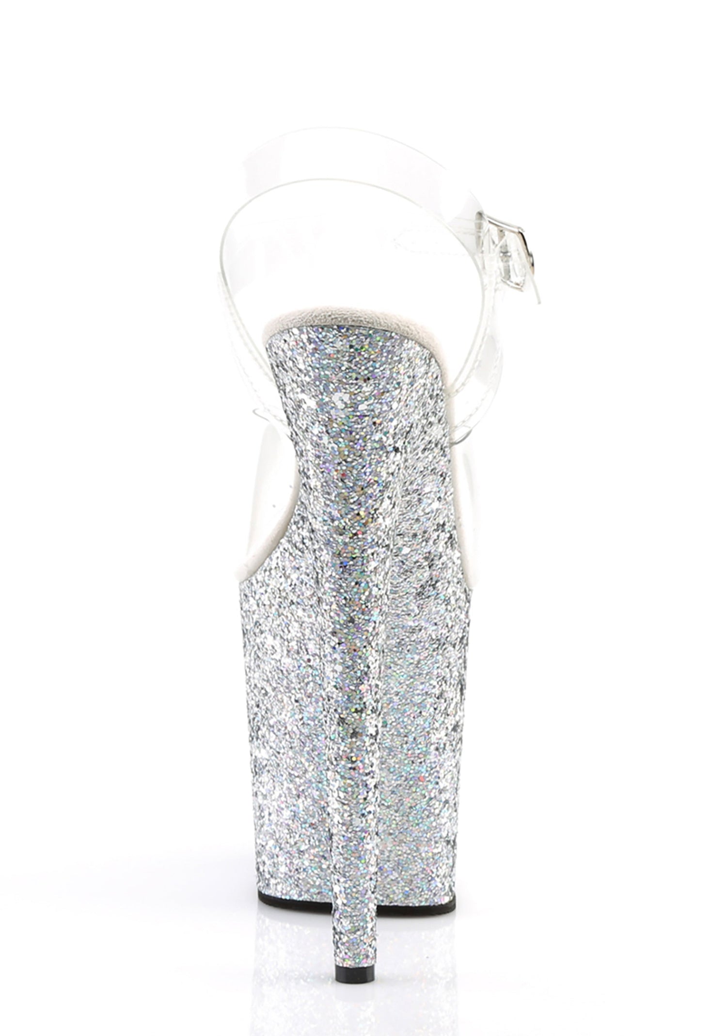 Flamingo-808LG Platform Ankle Strap Sandals-Silver
