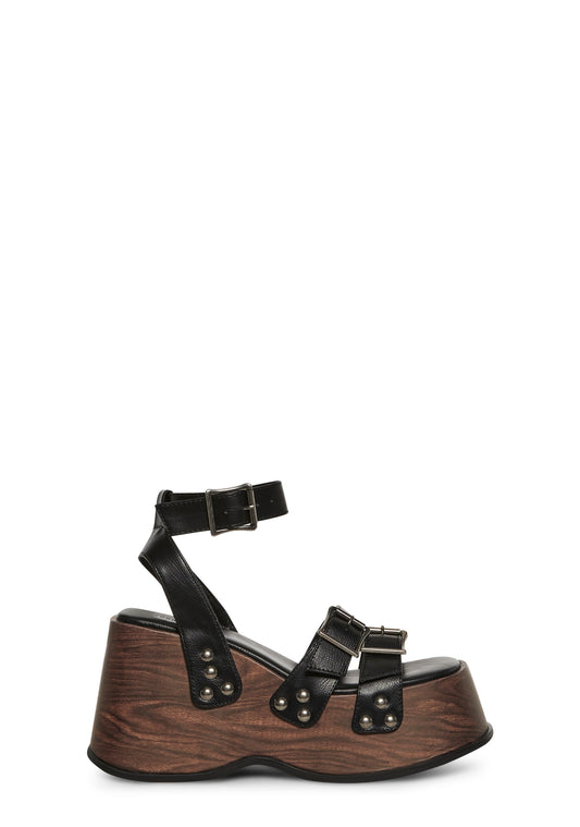 Summer Moves Platform Wedges - Black