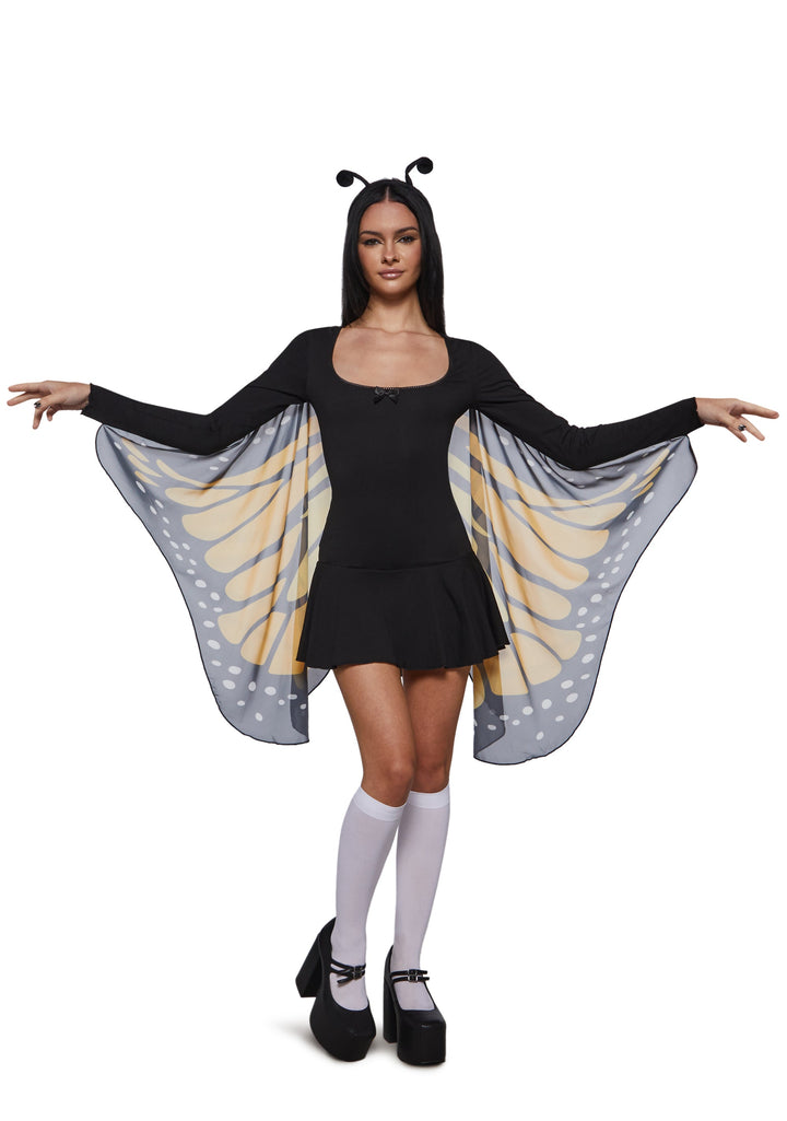 Monarch Butterfly Costume with Orange Wings