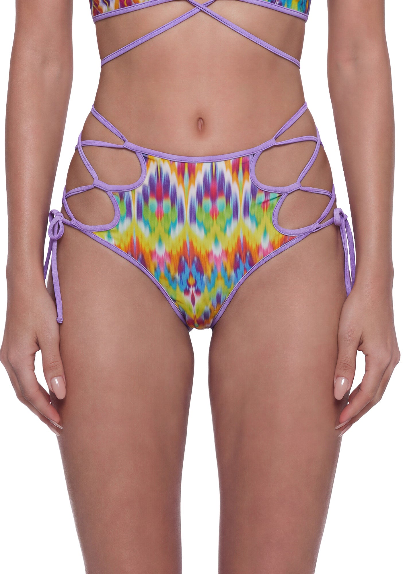 Neon Pop Lace Up Bottoms - Multi