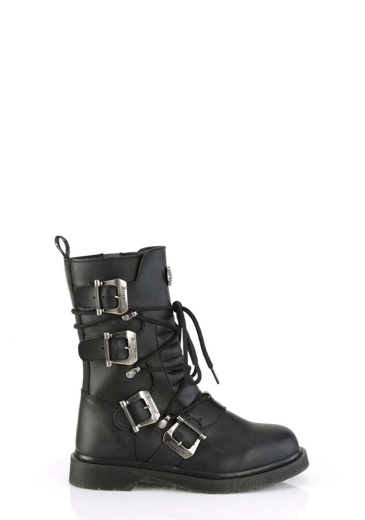 Bolt-265 Buckle Combat Ankle Boots