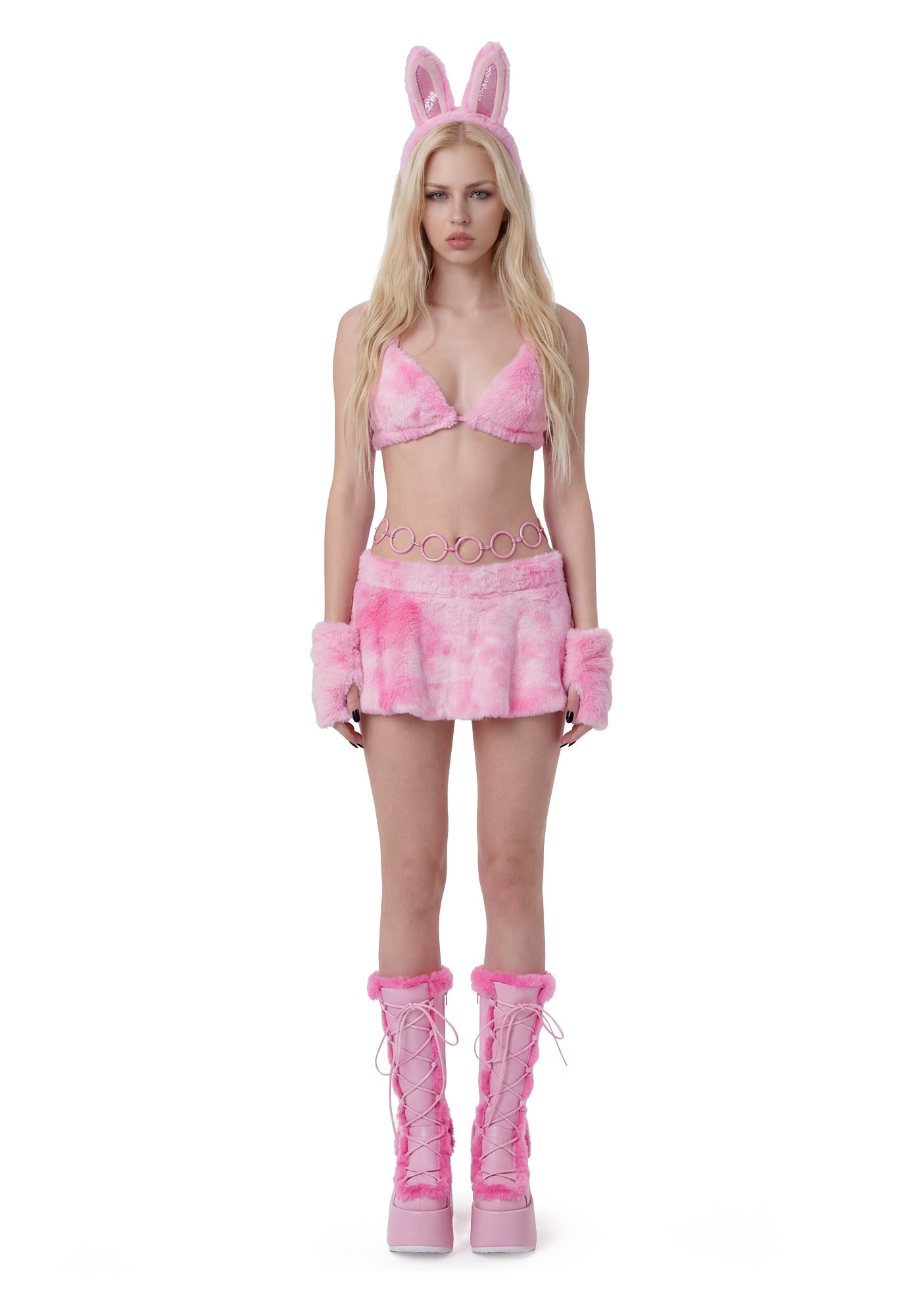 Labubu Furry Lingerie - Pink