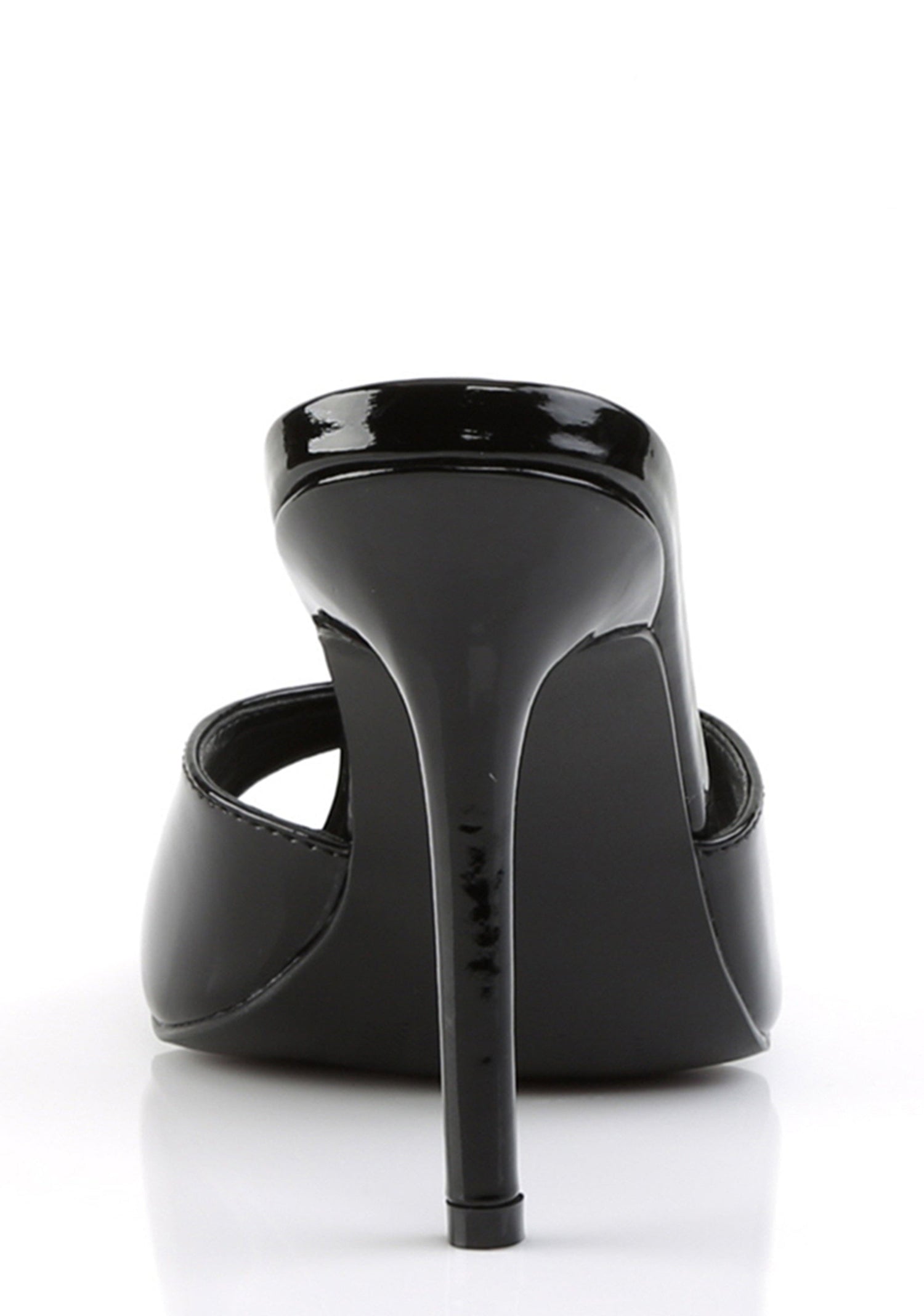 Classique-01 Peep Toe Slides-Black
