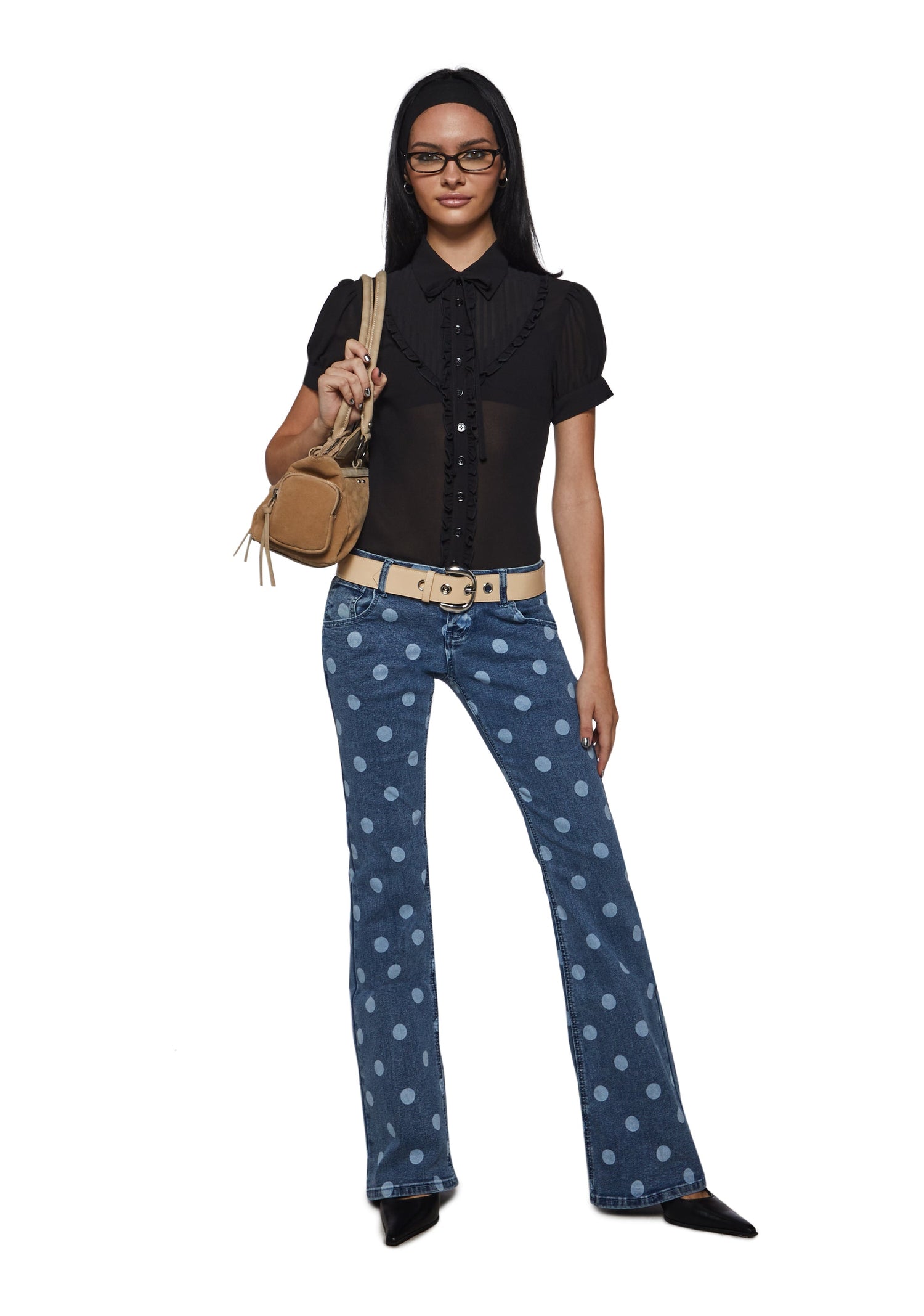 The Polka Dot Bootcut Jeans