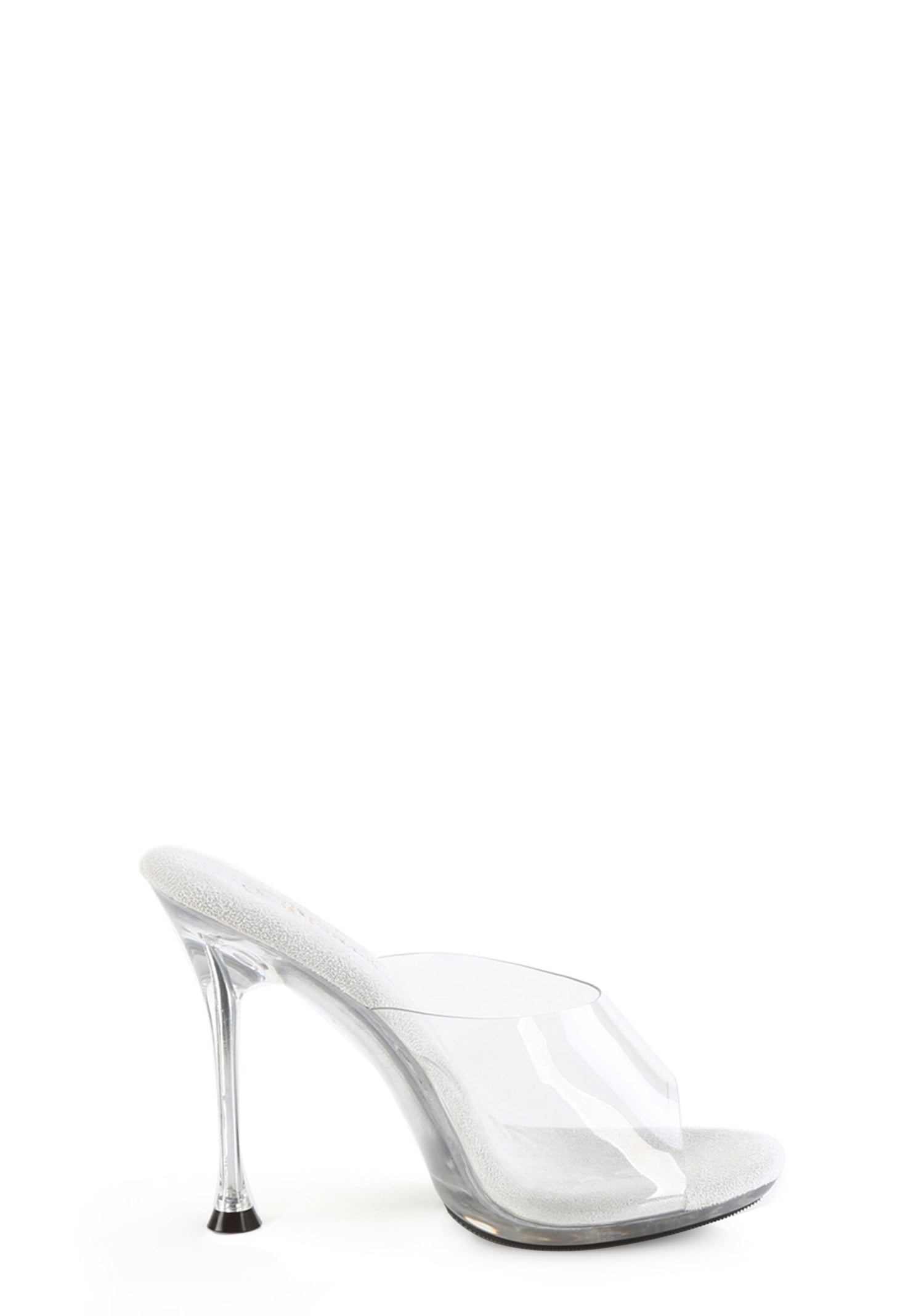 Cupid-401Clear Strap Slip on Heels