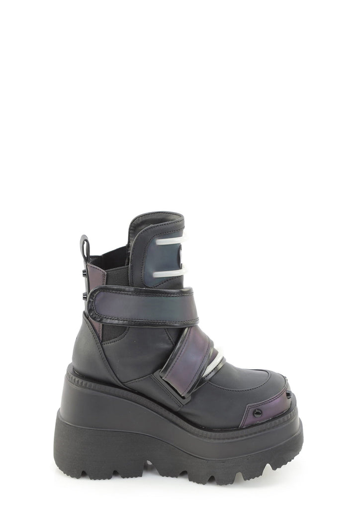 Shaker-58 Reflective Platform Ankle Boots