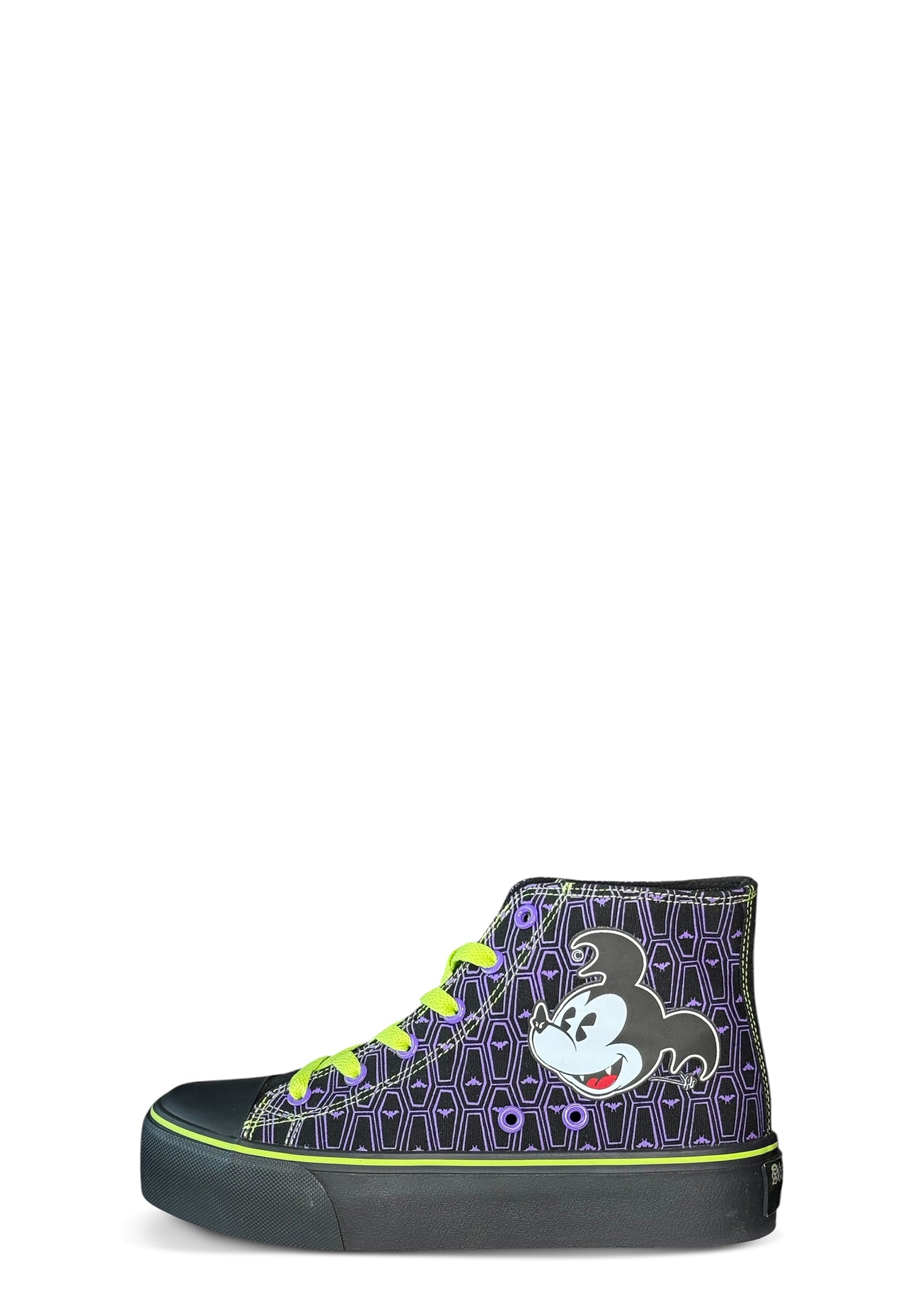 HXC Bats Day Mickey High Top Sneaker - Purple