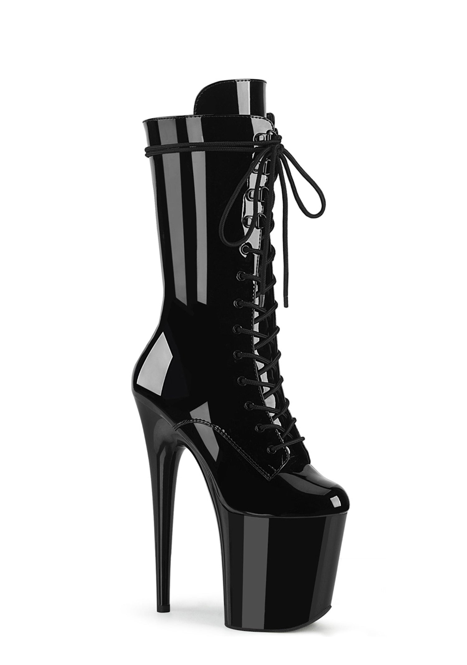 Flamingo-1050 Platform Mid-Calf Boots-Black