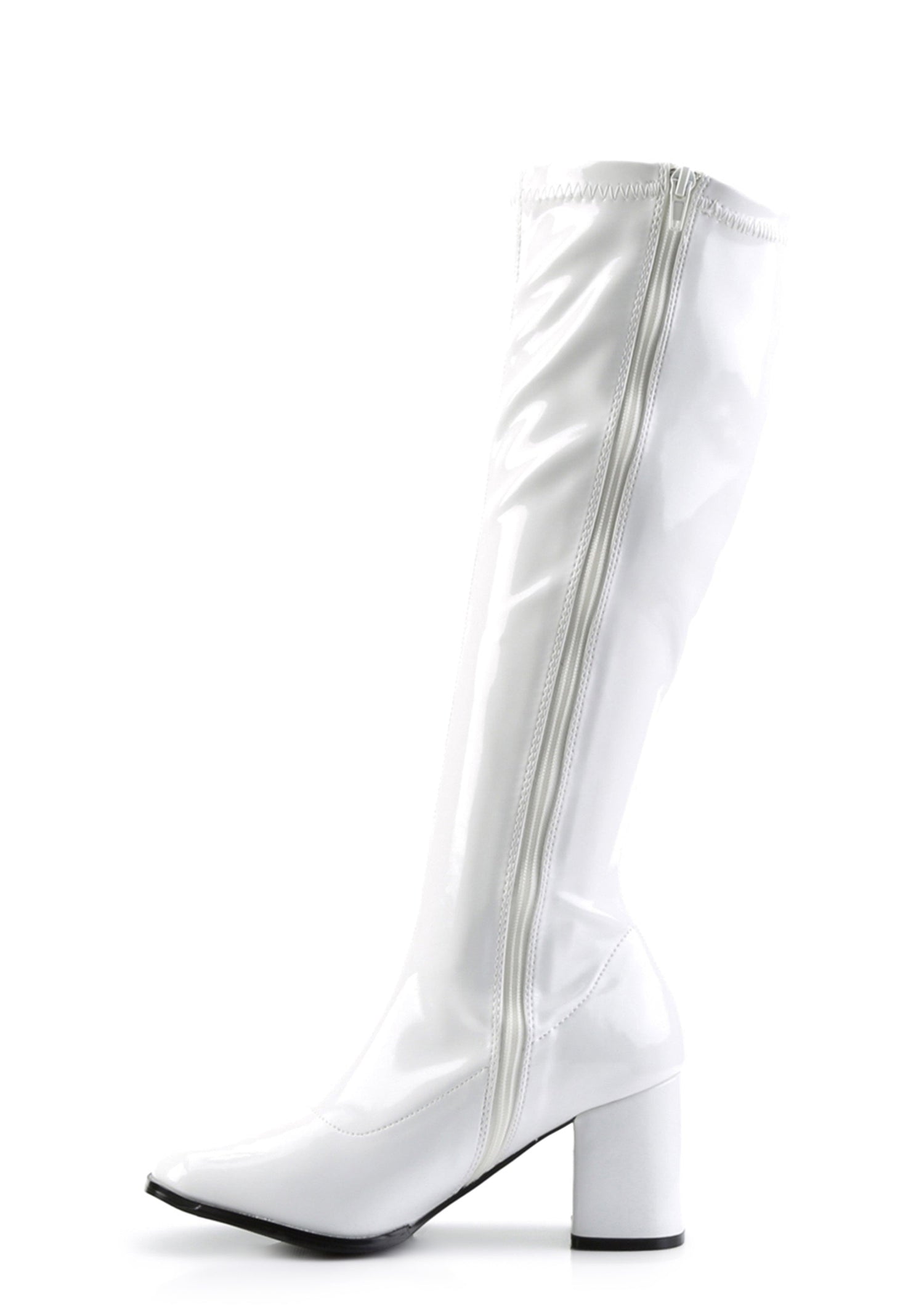 Gogo 300 Knee High Boots - White