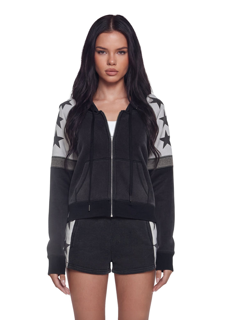 Starry Zip Up Hoodie