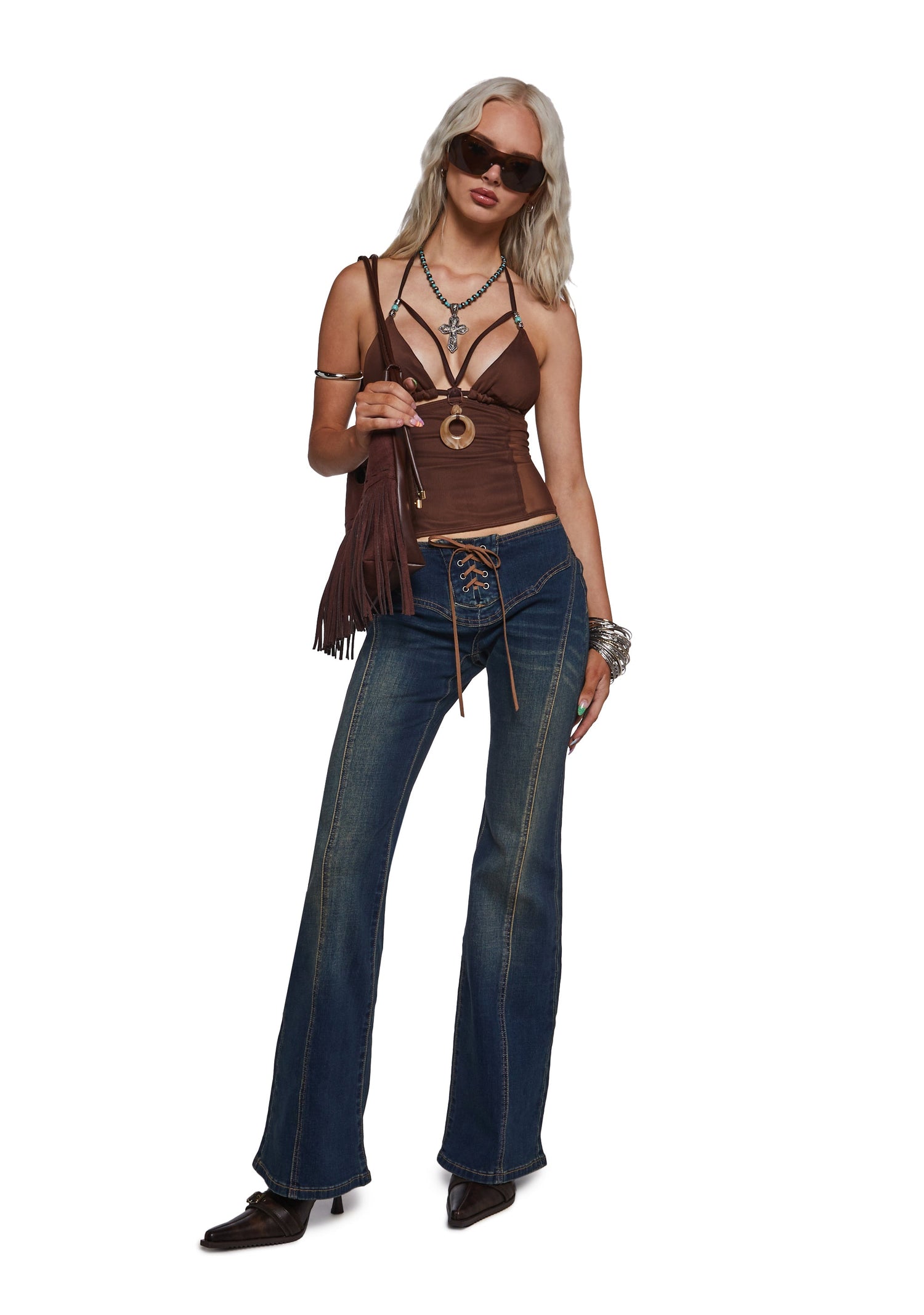The Brittany Lace Up Jeans