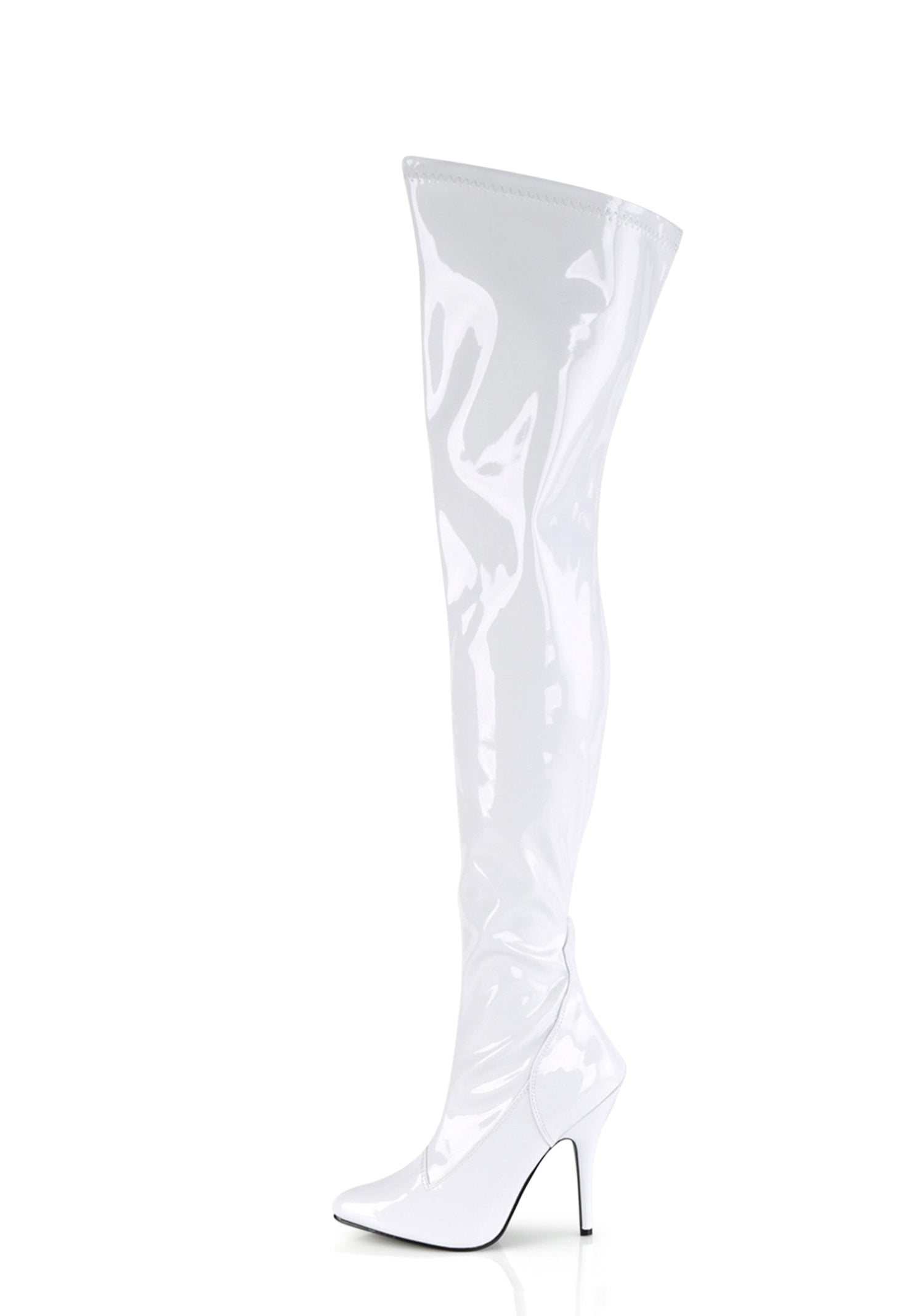 Seduce-3000 Thigh High Boots-White