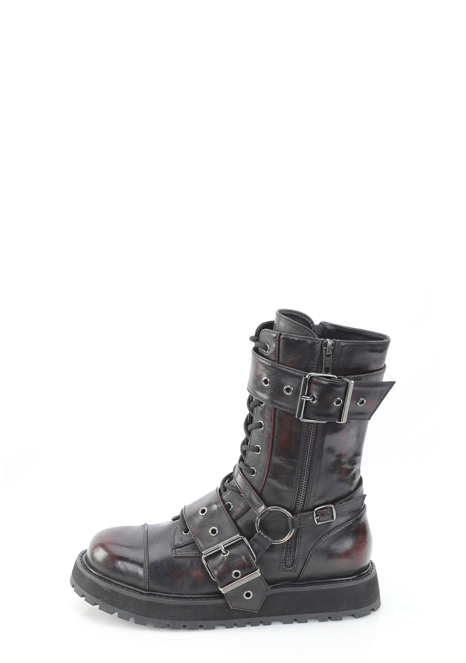 Valor-220 Mid Calf Combat Boots - Red