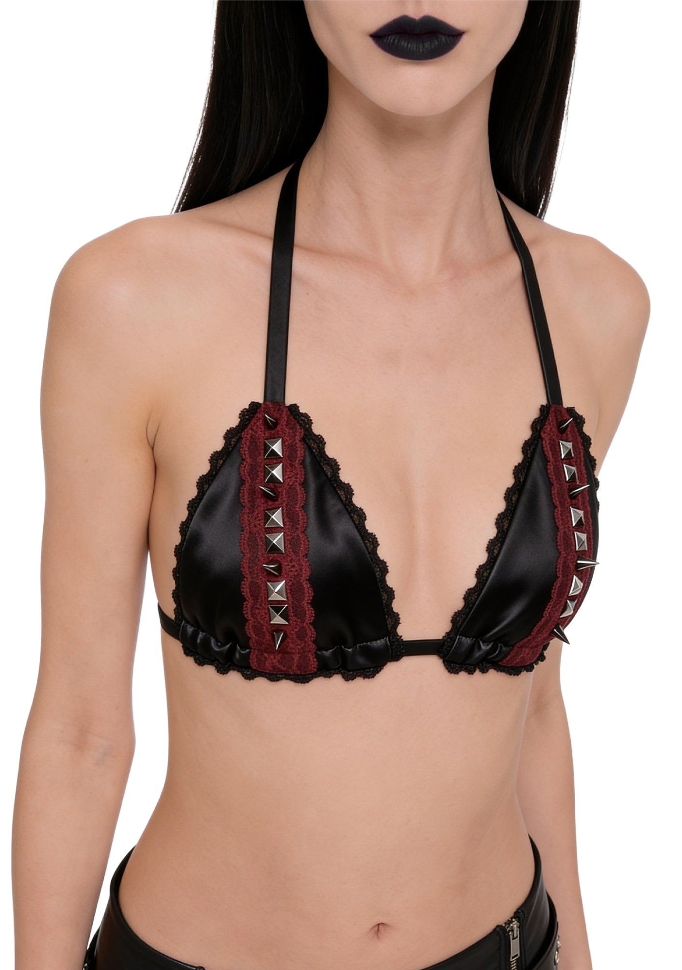 Losing My Religion Spiked Triangle Bra Top