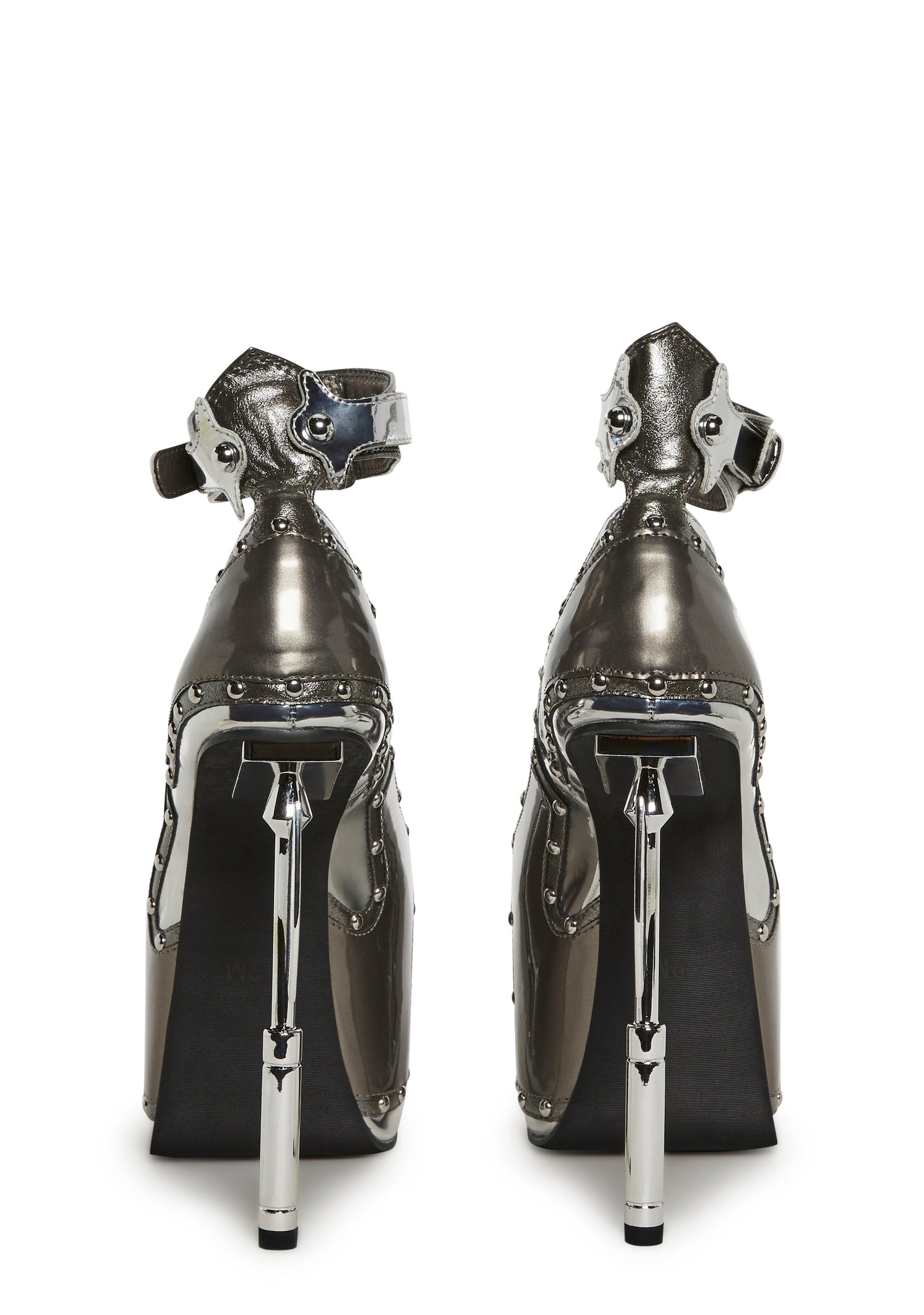 Chrome Axe Armor Platform Heel