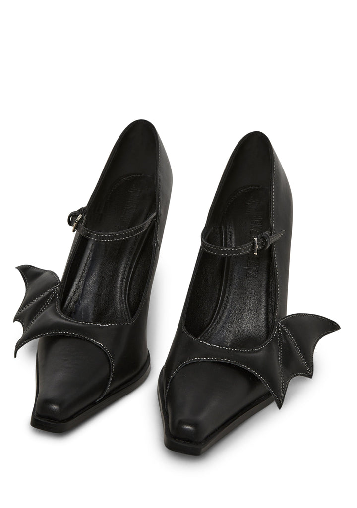Bat Wing Pointed Heel