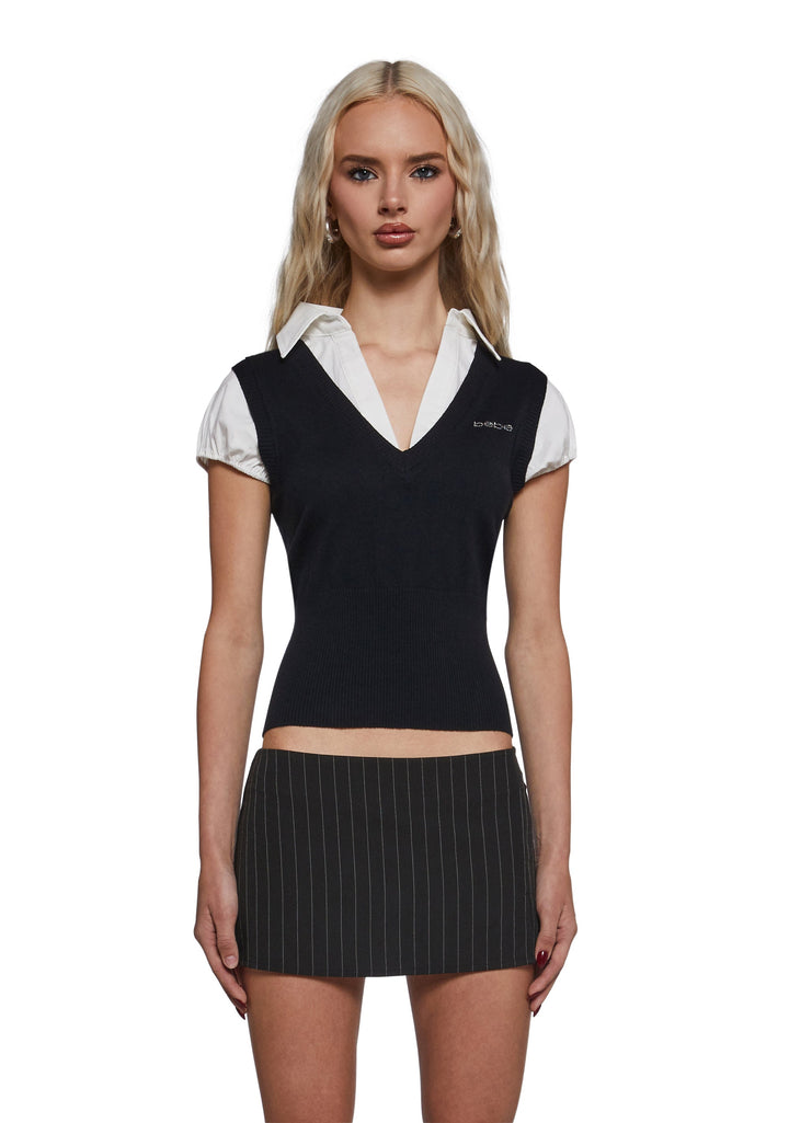 Collared Knit Sweater