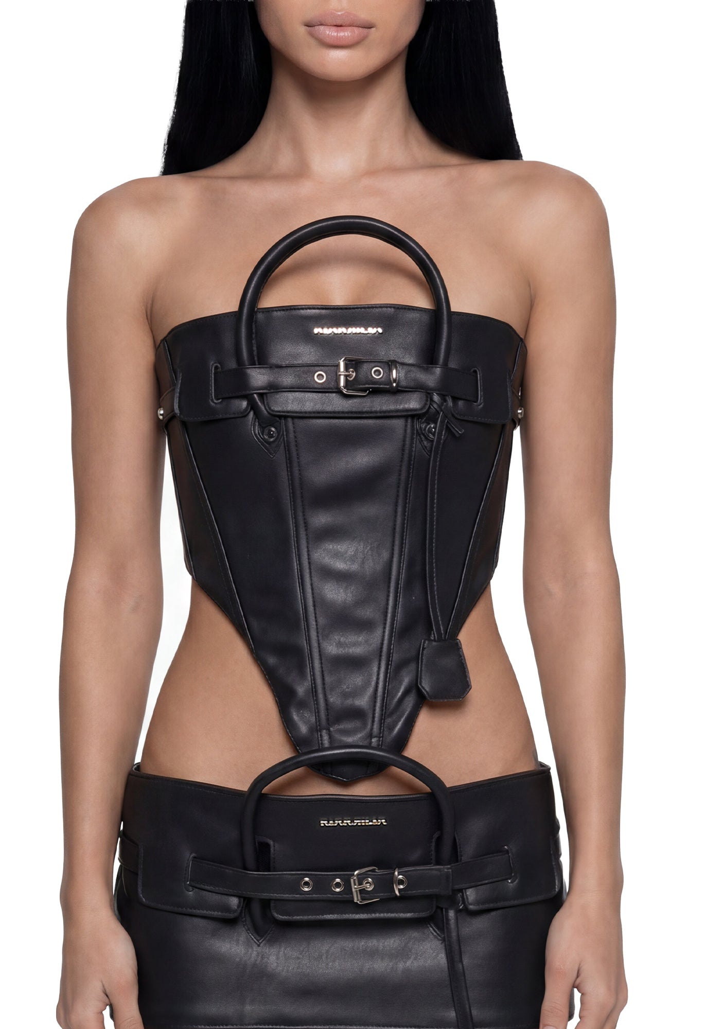 Heiress Handbag Corset - Black