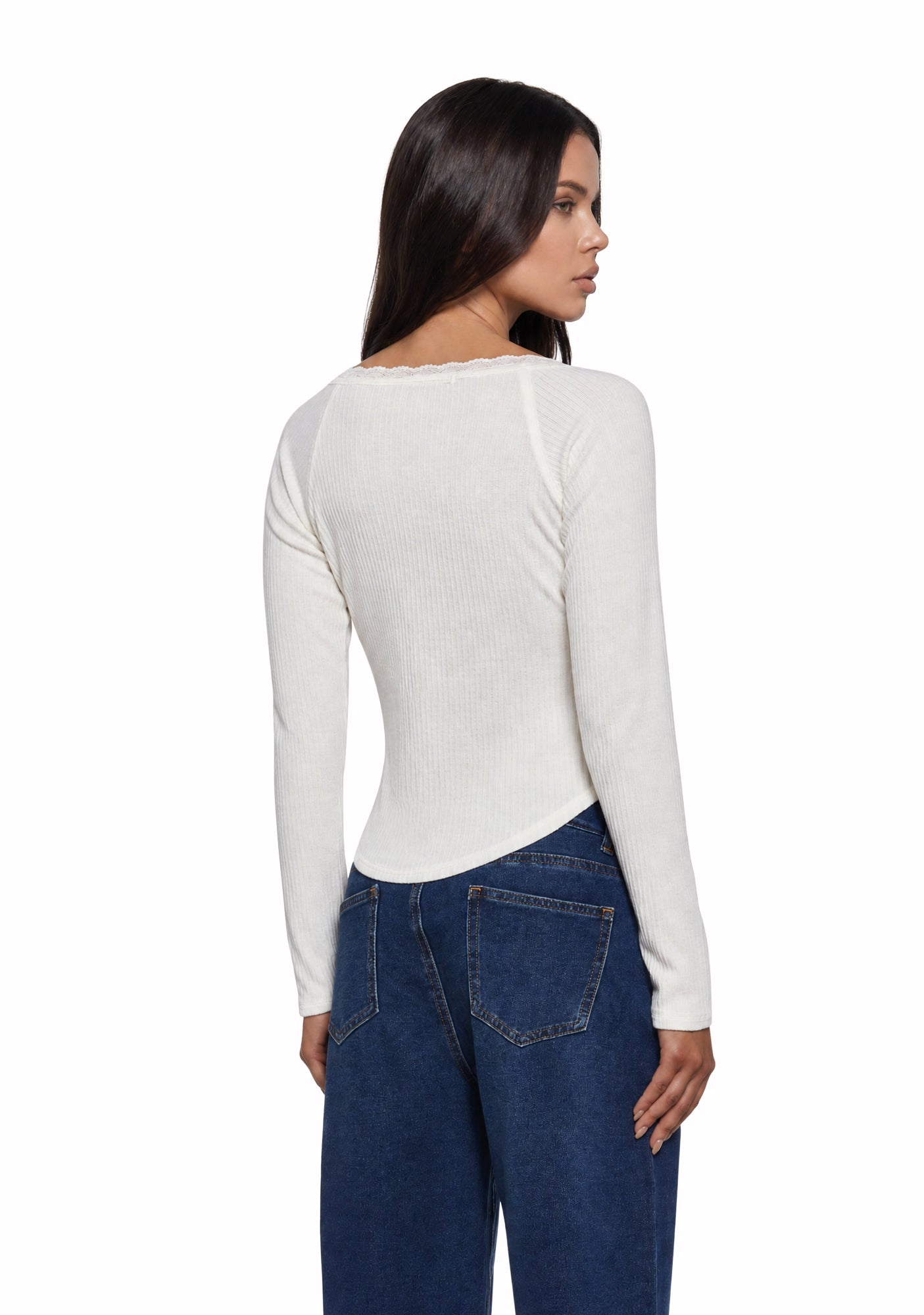 Text Me Long Sleeve Top - Ivory