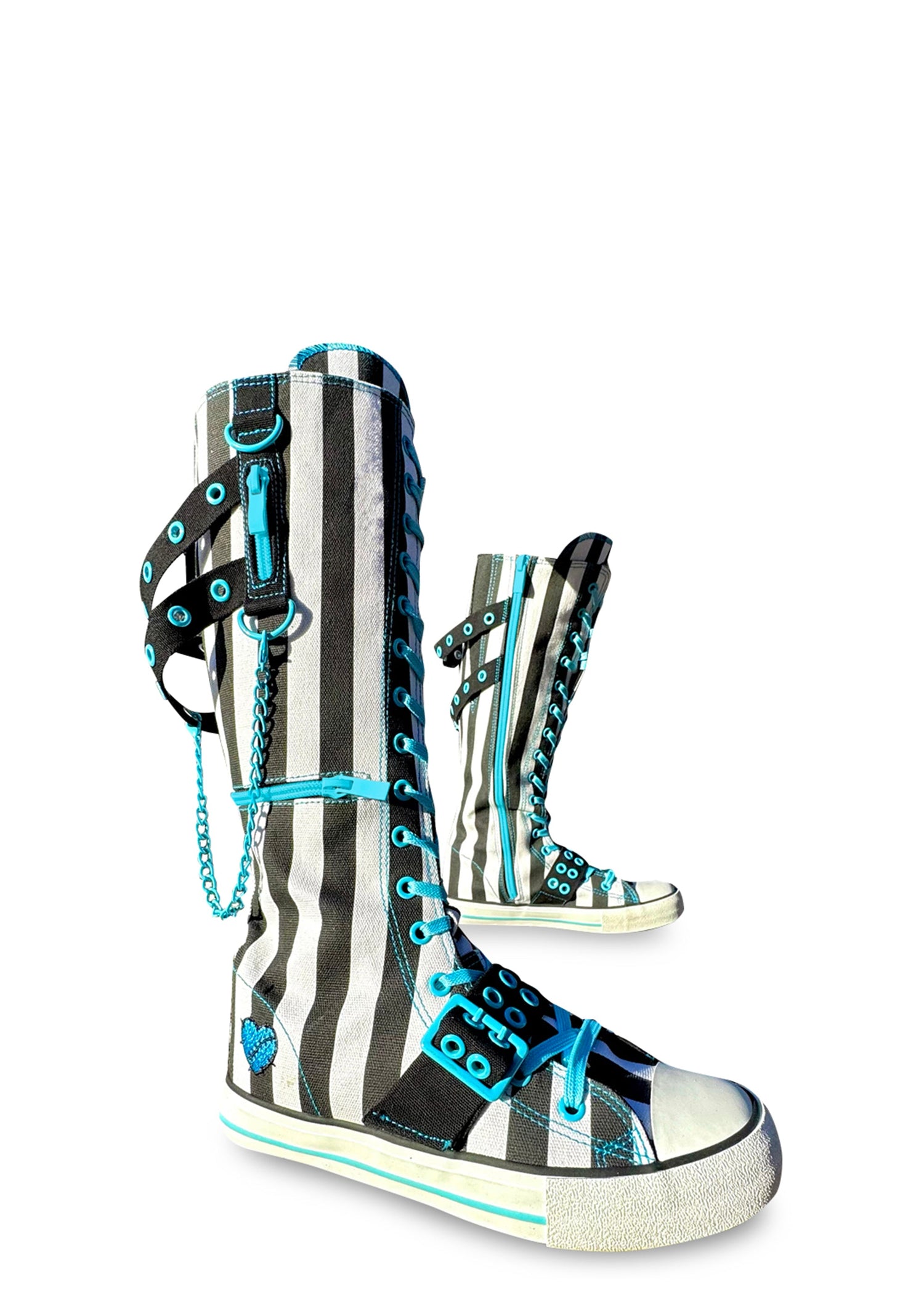 Rawr XD Monster High Knee High Sneakers - Stripes