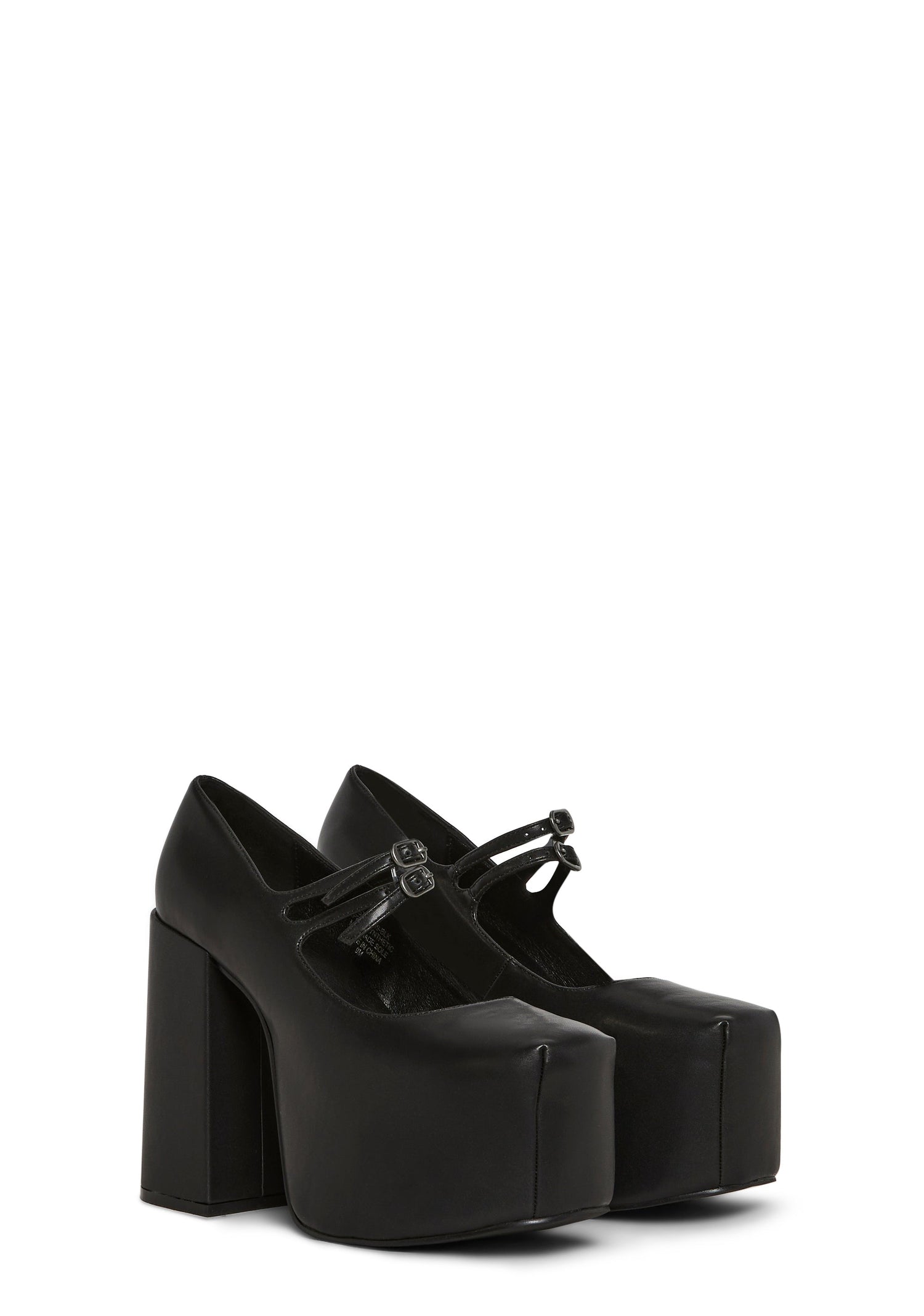 Macabre Meetup Platform Mary Janes - Black