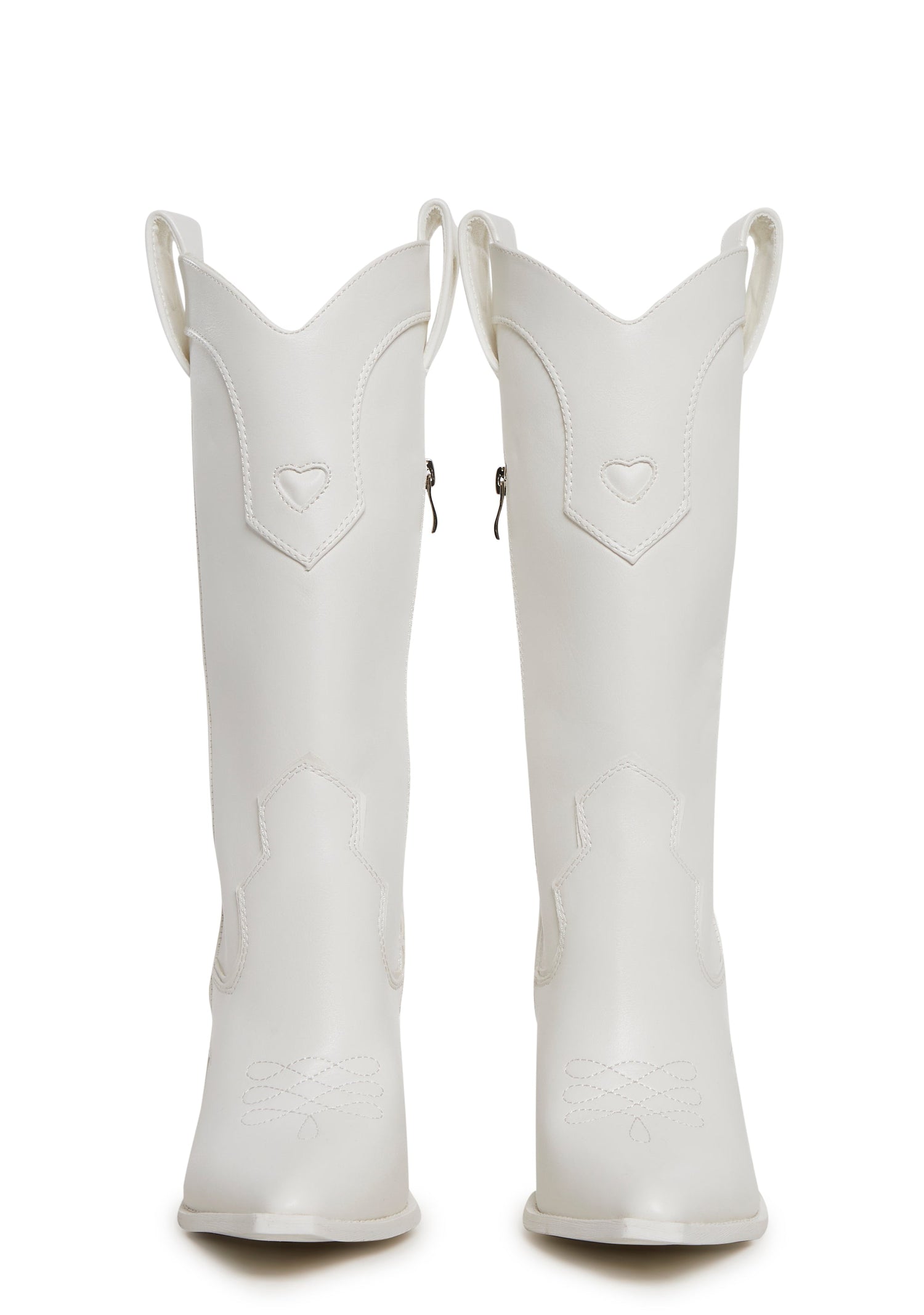 Basic Present Perfect Cowboy Boots - White