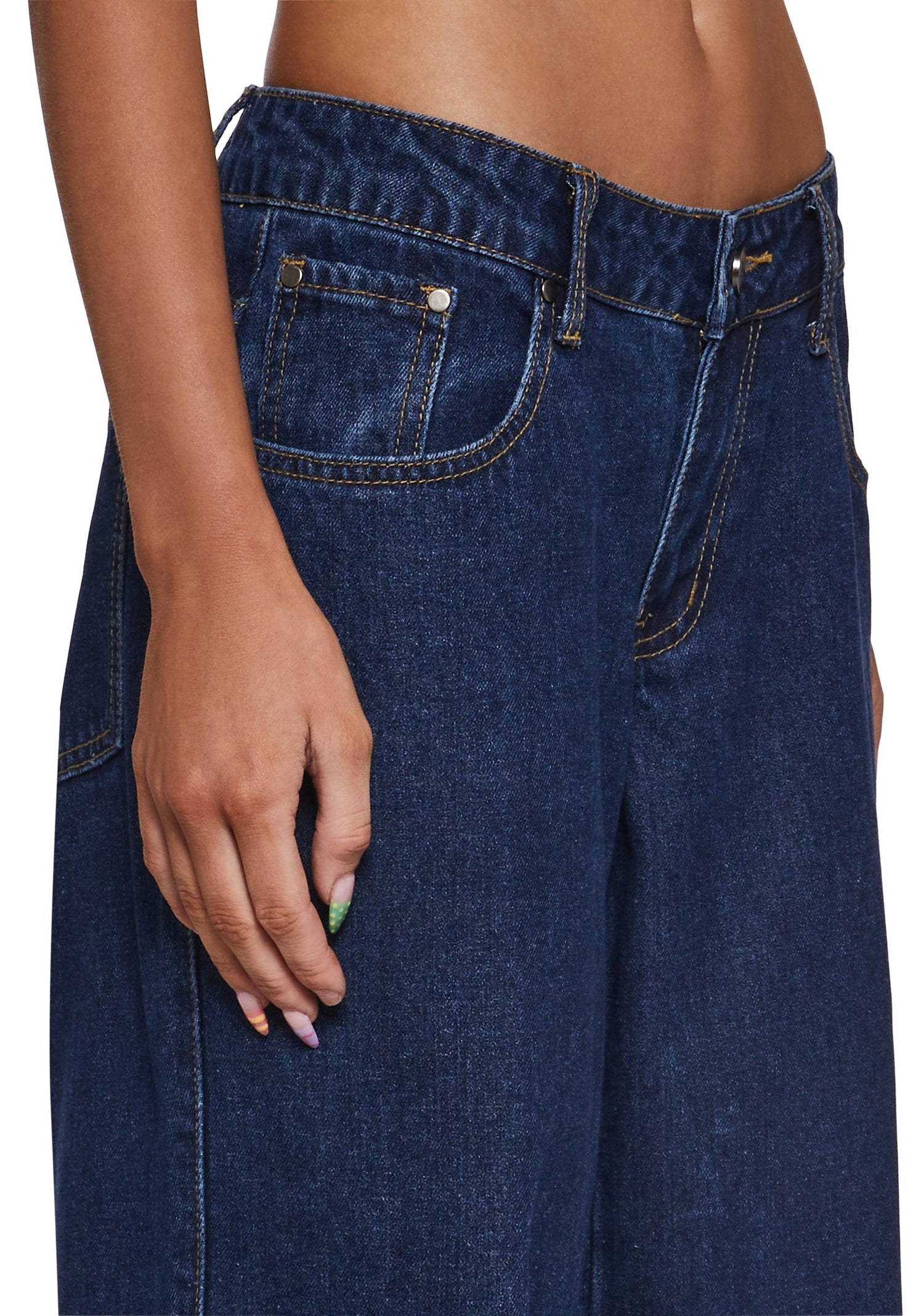 Bella Wide Leg Cuff Jeans
