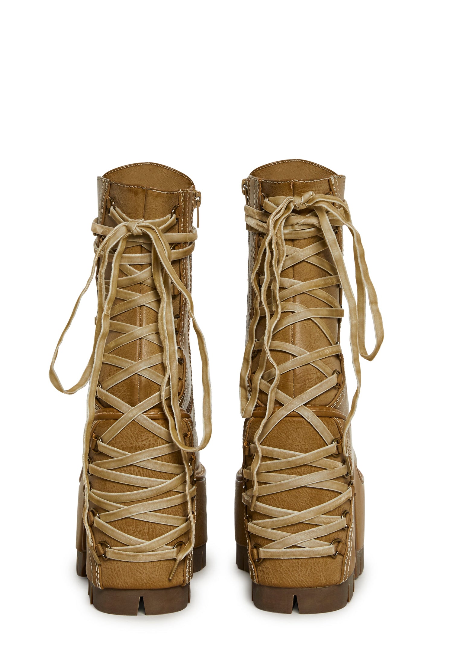 Woodland Lucid Dream Corset Boots - Off White