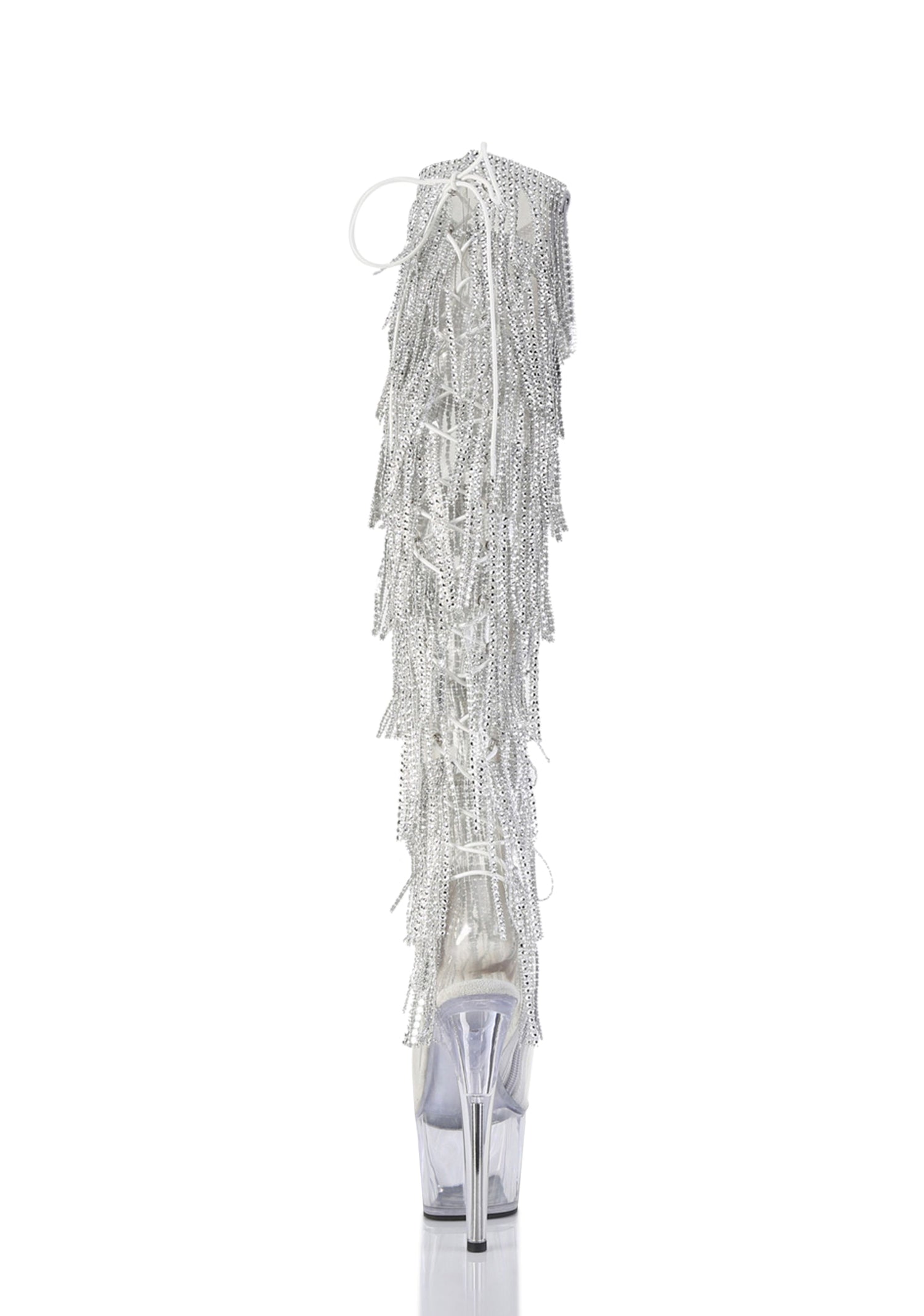 Adore-3019C-RSF Platform Over-The-Knee Boots-Clear