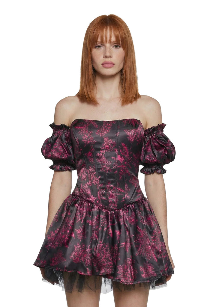 Holding Court Corset Dress - Black