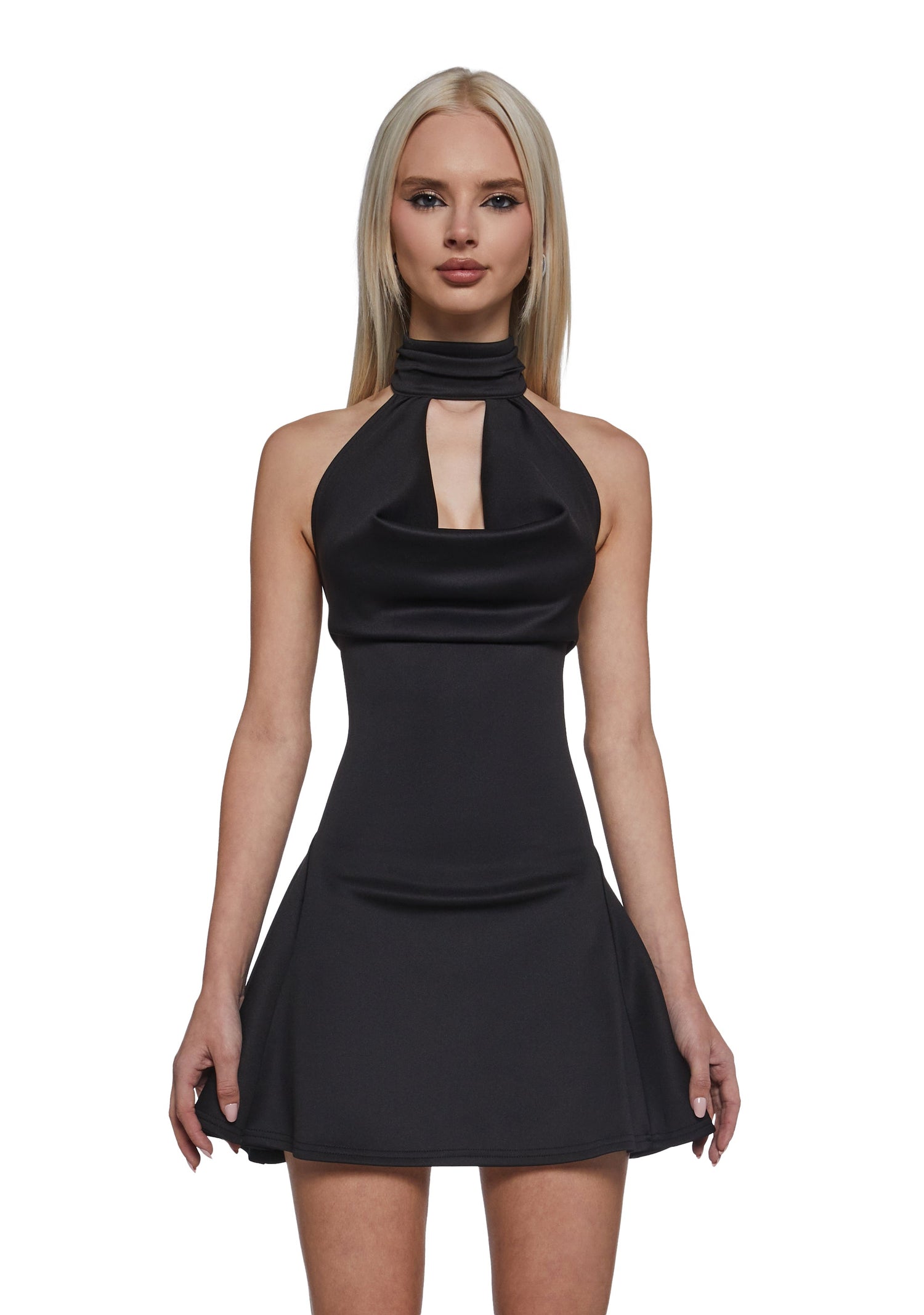 Fearless Love Halter Dress - Black