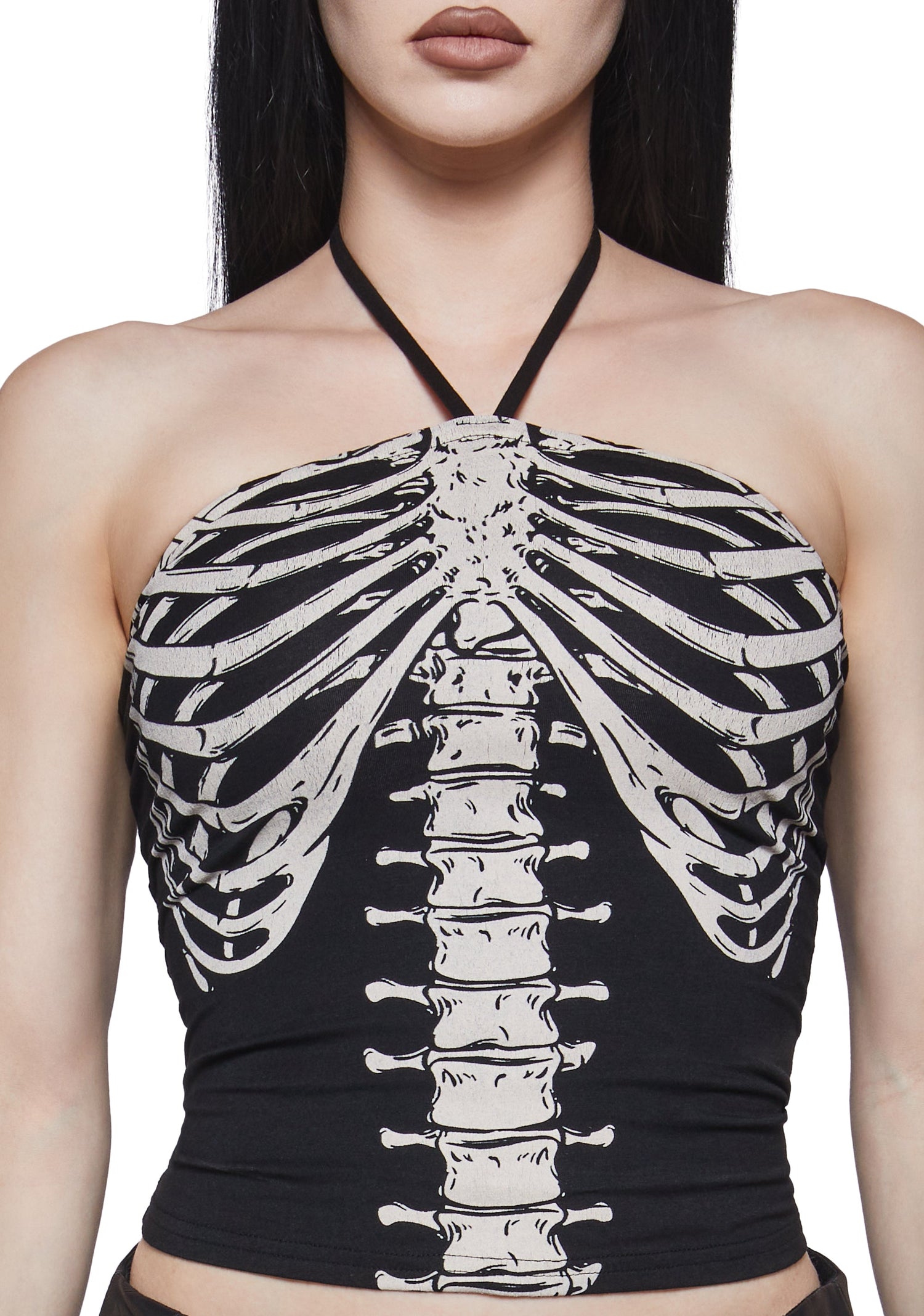 Skeleton Spine Halter Top