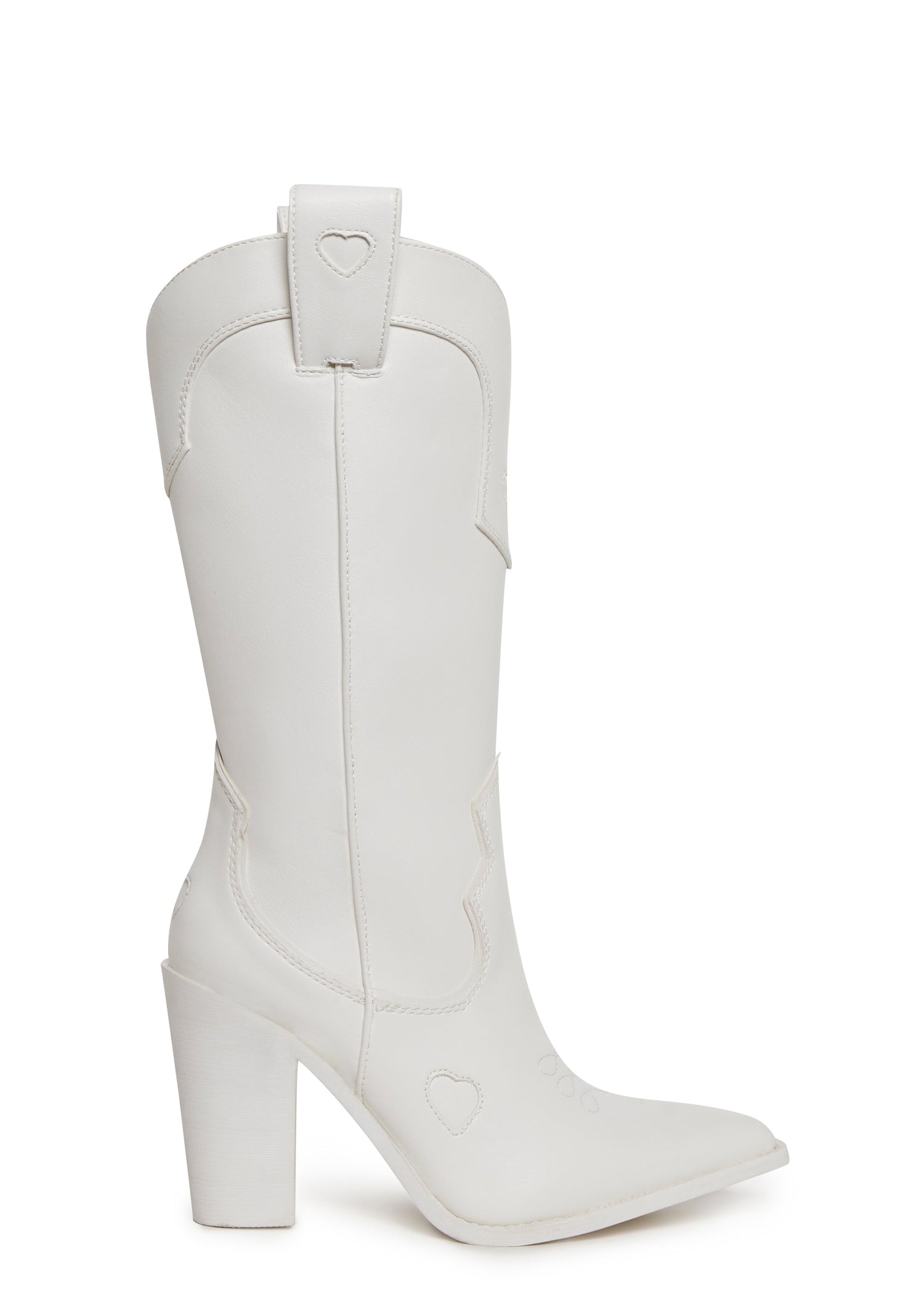 Basic Present Perfect Cowboy Boots - White