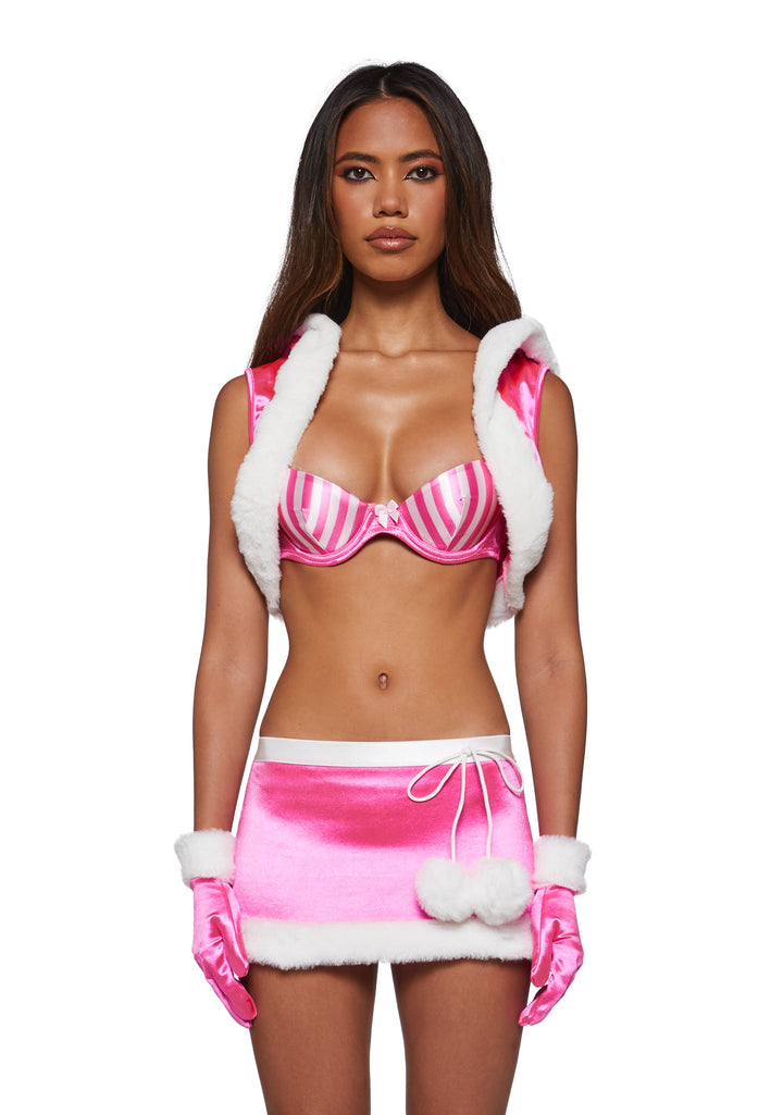 Y2K Runway Pink Santa Costume