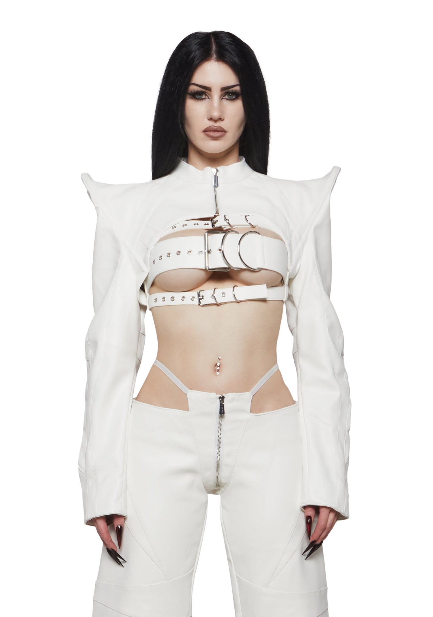 Spike Moto Bolero Jacket - White