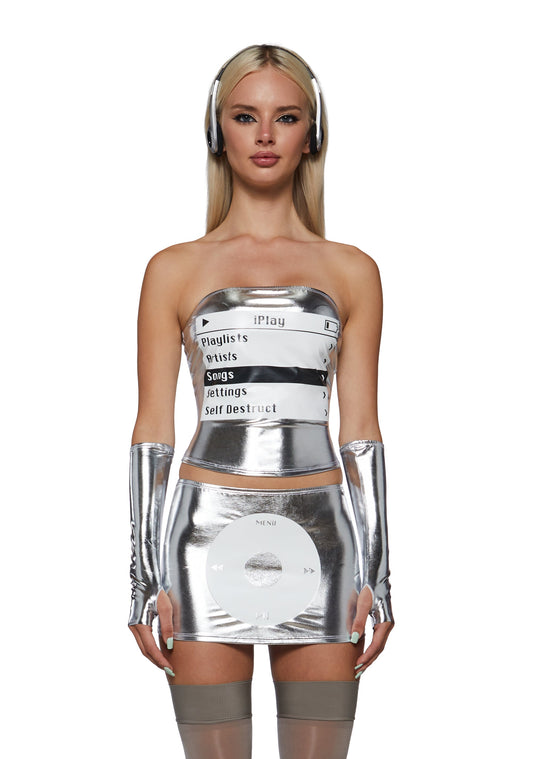 Y2K MP3 Player Costume - Silver
