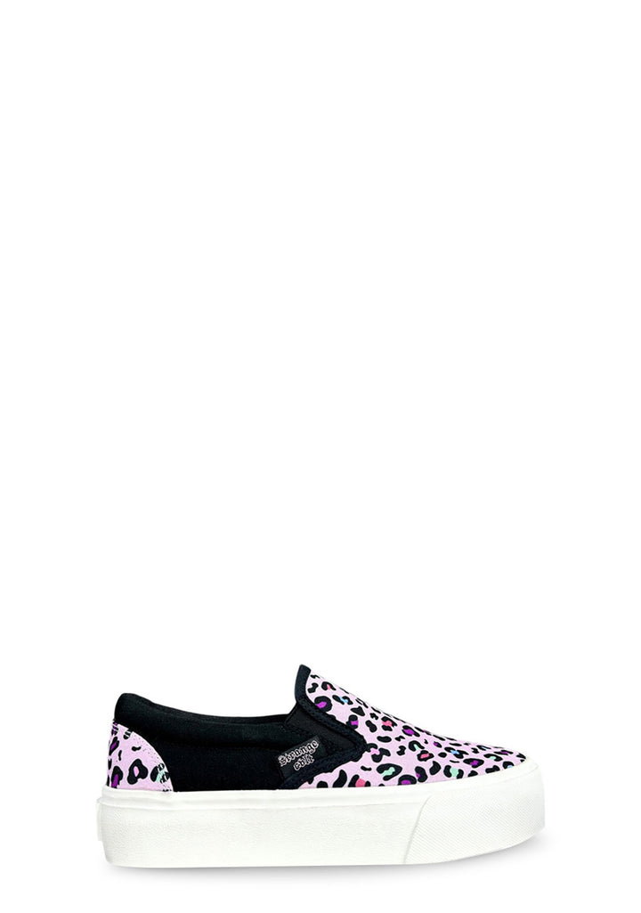 Chill Leopard Slip On Platform Shoe - Pink