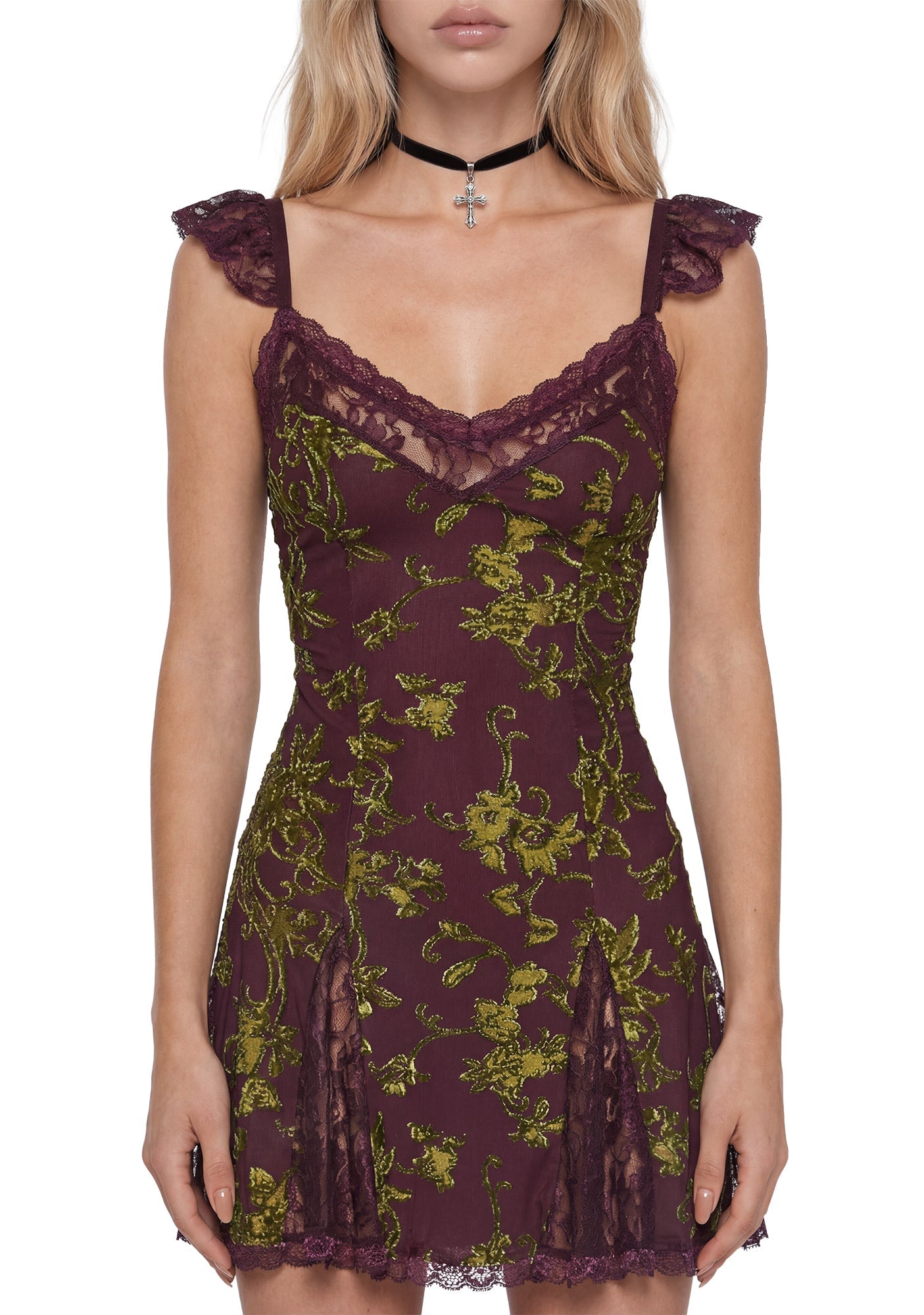Jaclyn Moss Velvet Mini Dress