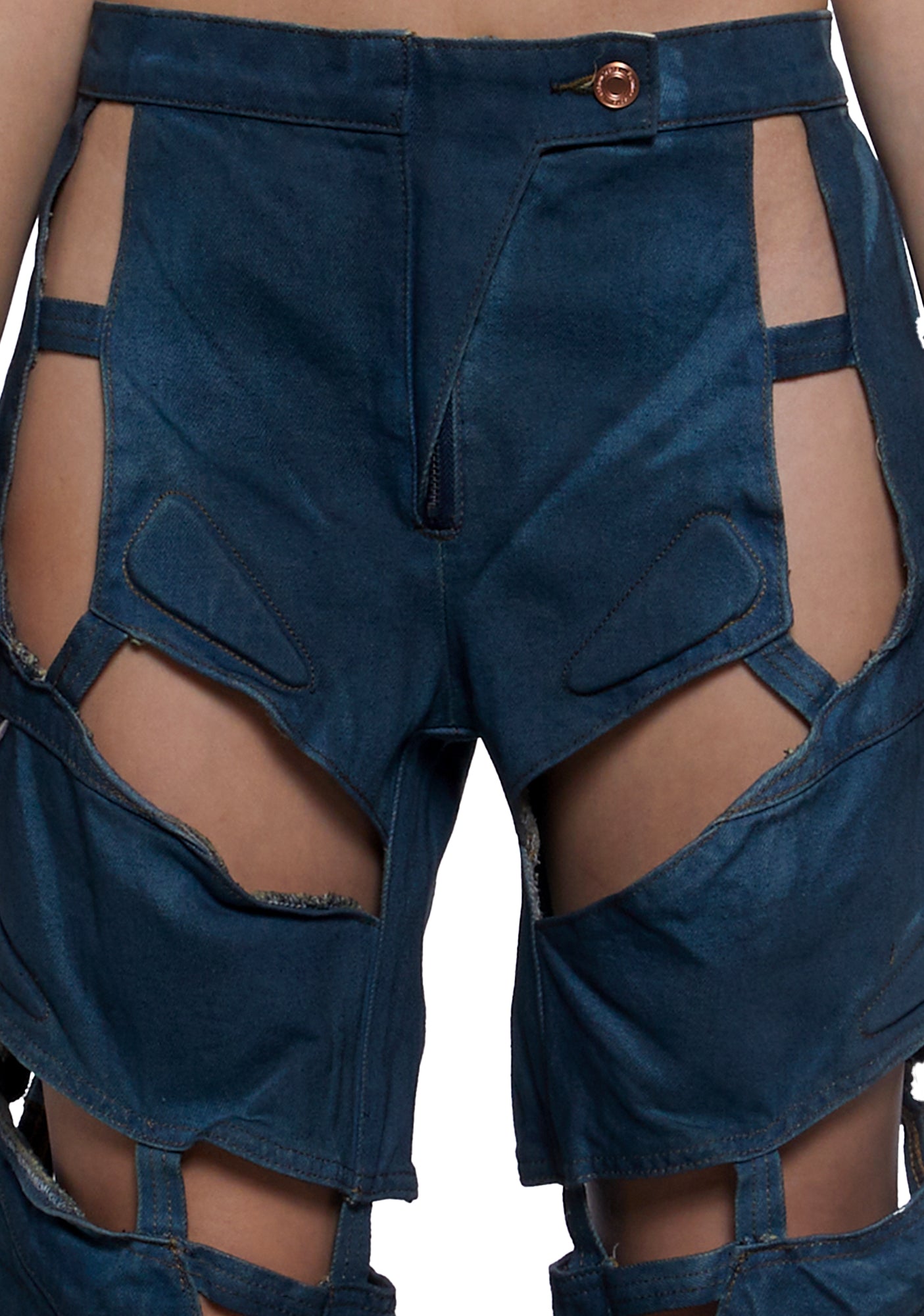 Moto Denim Floating Pants - Indigo
